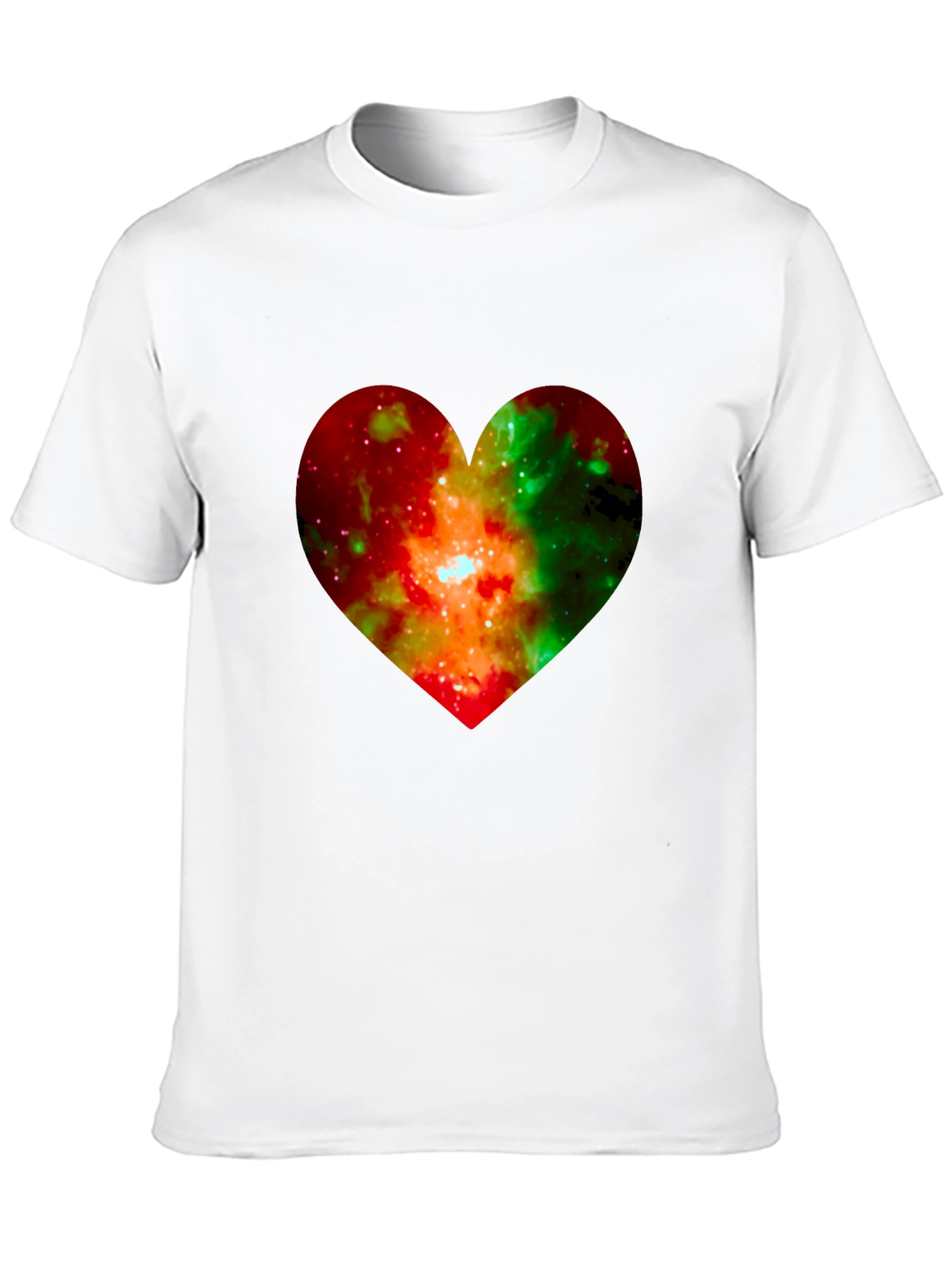 Galaxy Heart Graphic Black T-Shirt
