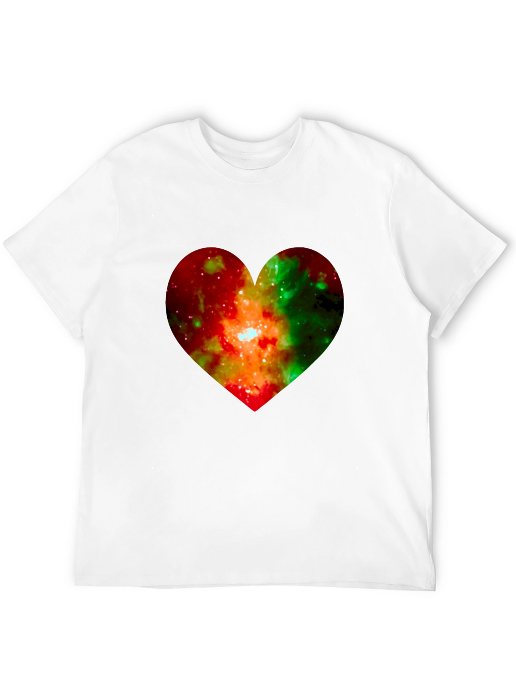 Galaxy Heart Graphic Black T-Shirt