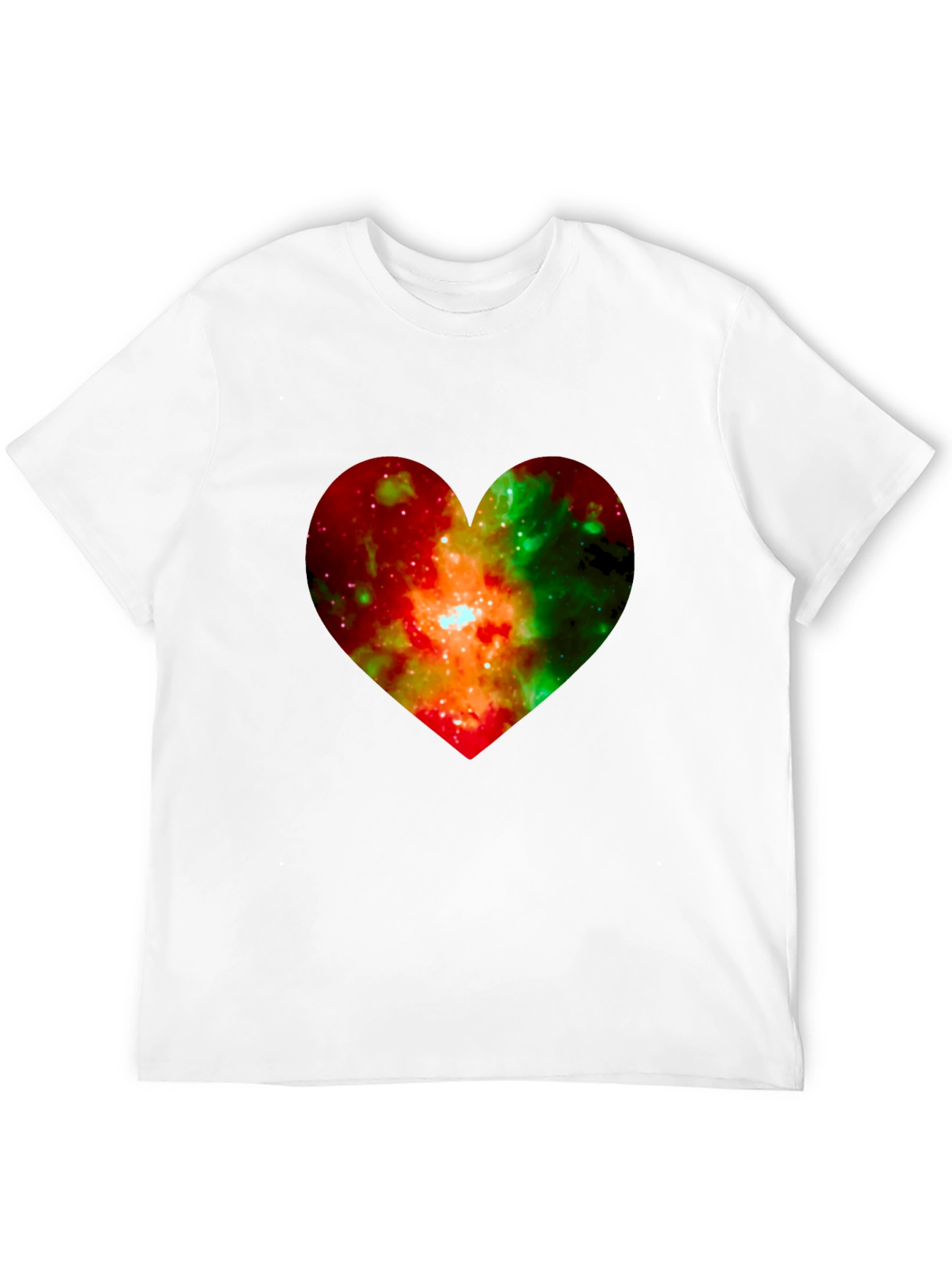 Galaxy Heart Graphic Black T-Shirt