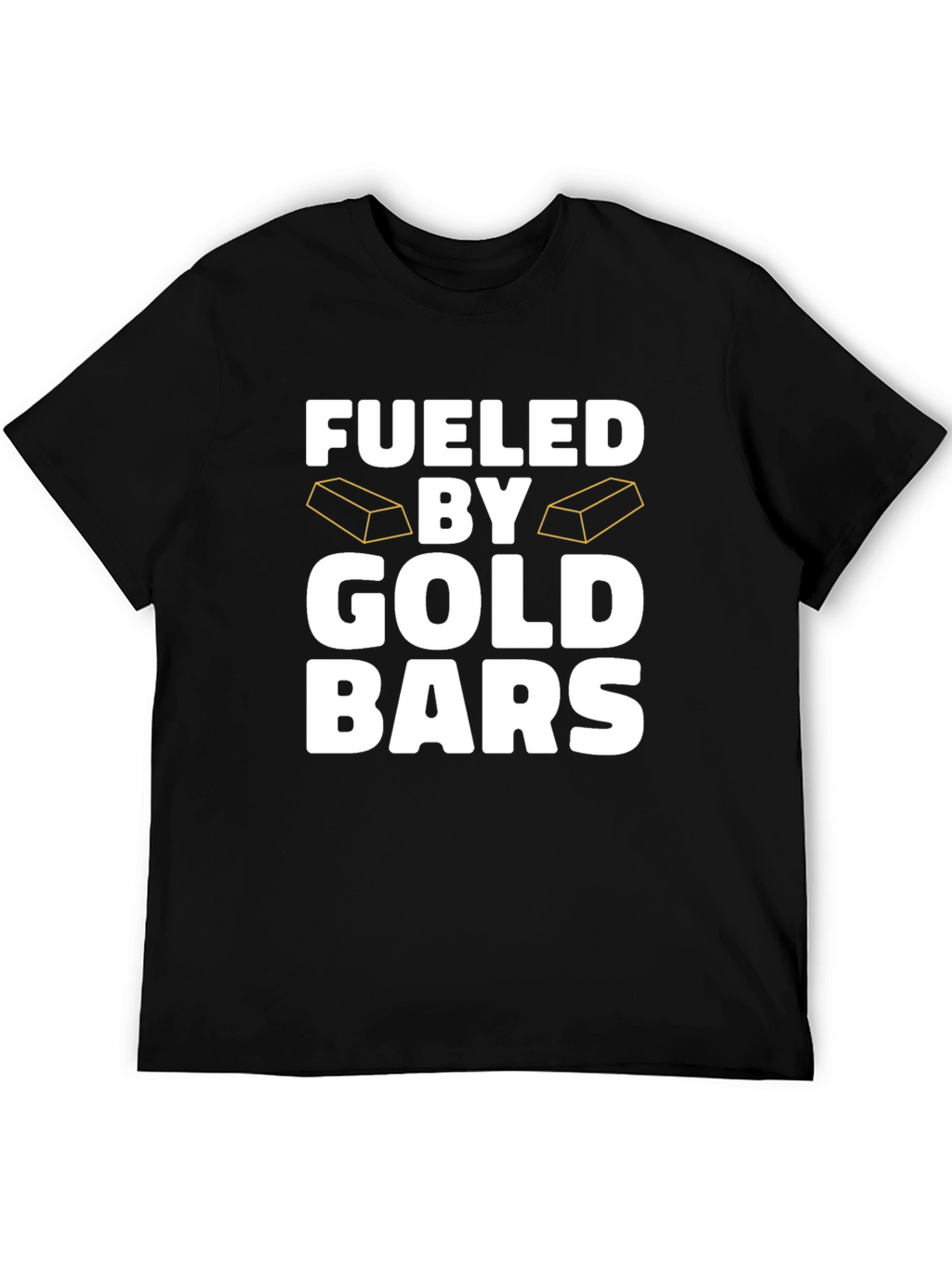 Fueled By Gold Bars Black T-Shirt