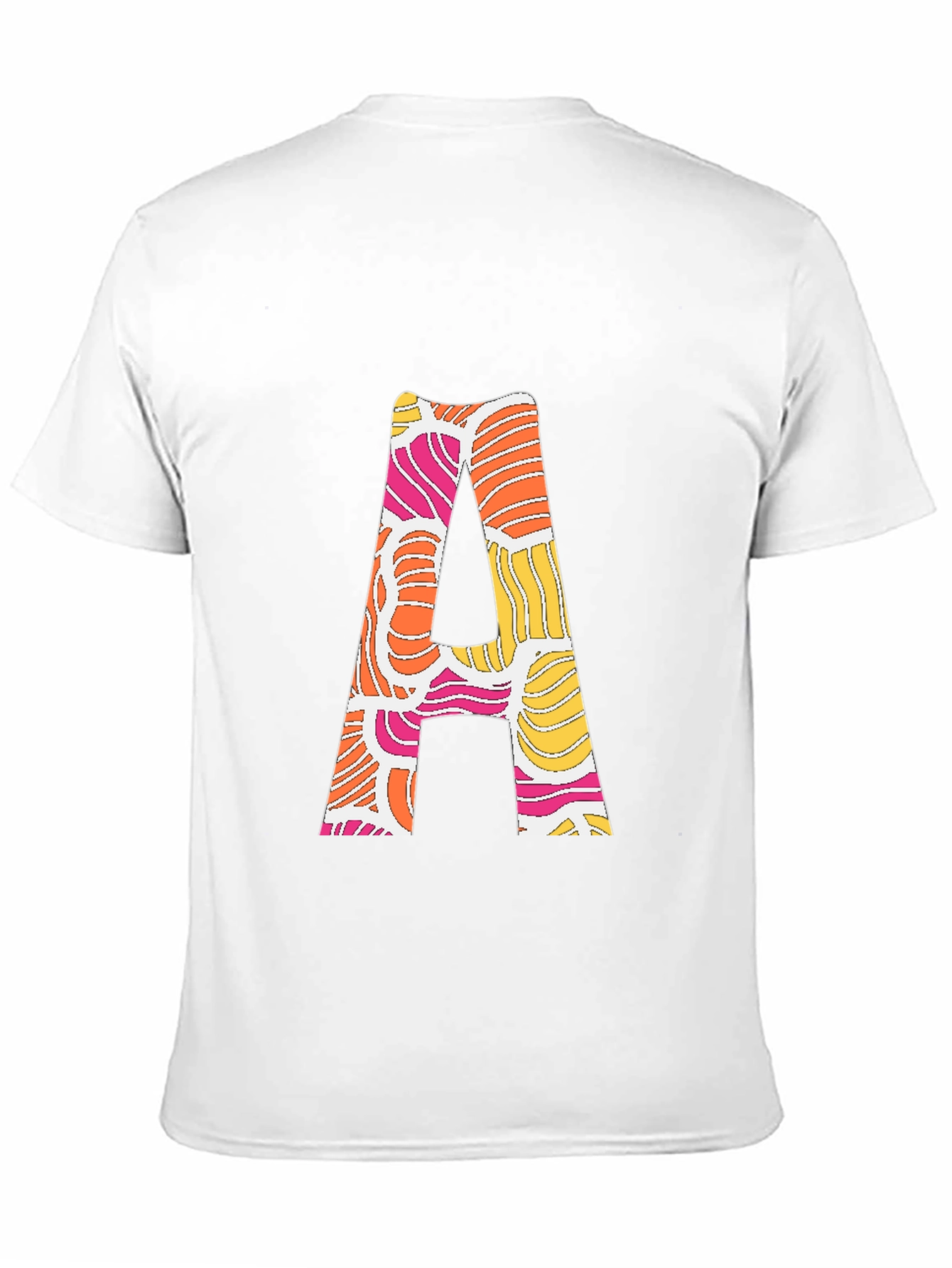 Retro Initial A Graphic Tee - Black