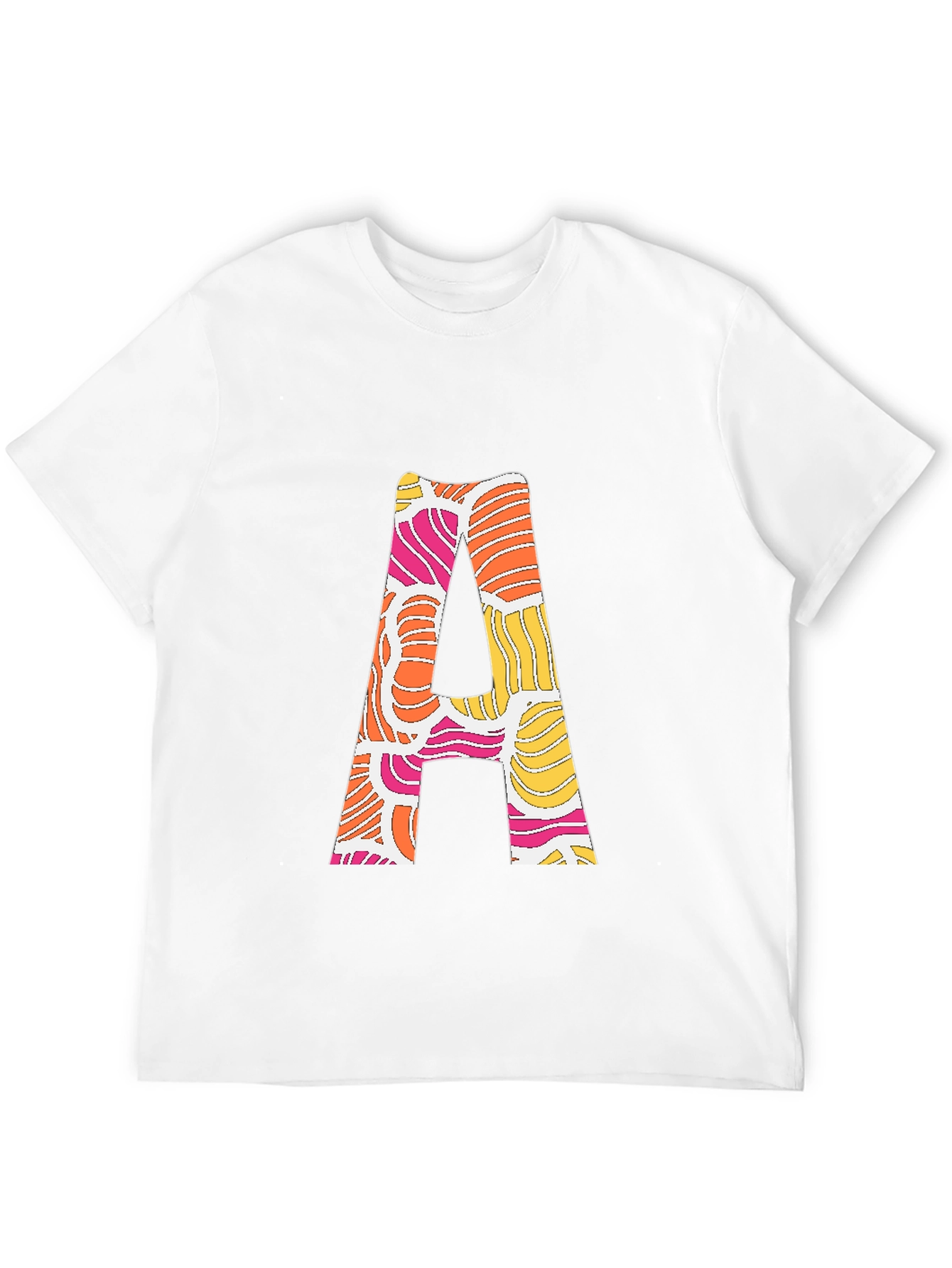 Retro Initial A Graphic Tee - Black