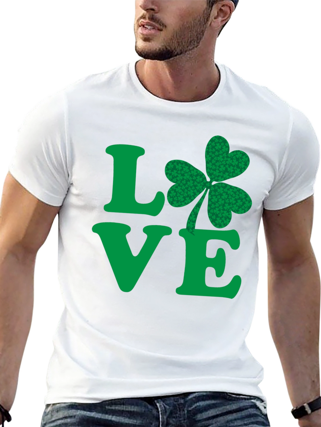 St Patricks Day Love Shamrock Mens T-Shirt