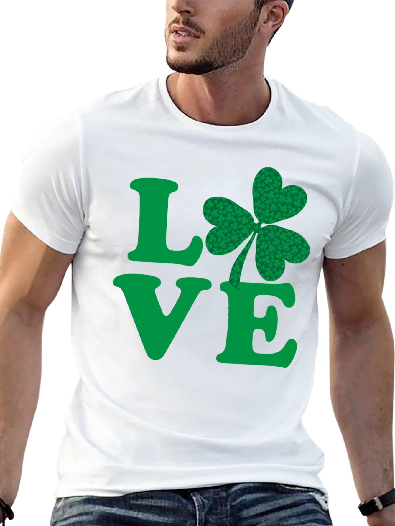 St Patricks Day Love Shamrock Mens T-Shirt