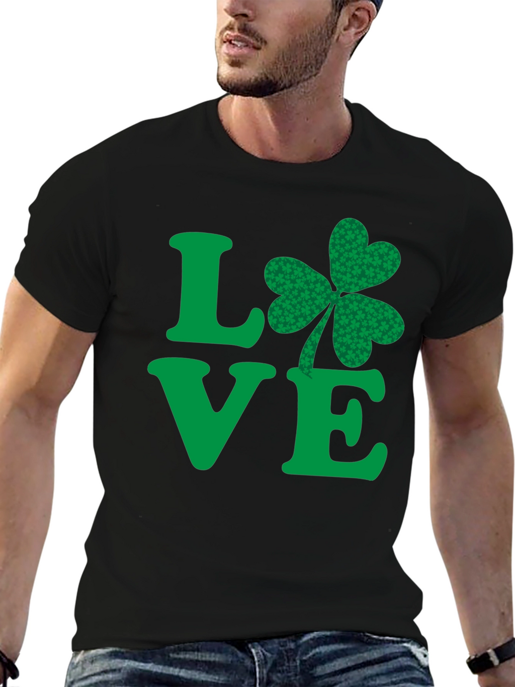 St Patricks Day Love Shamrock Mens T-Shirt