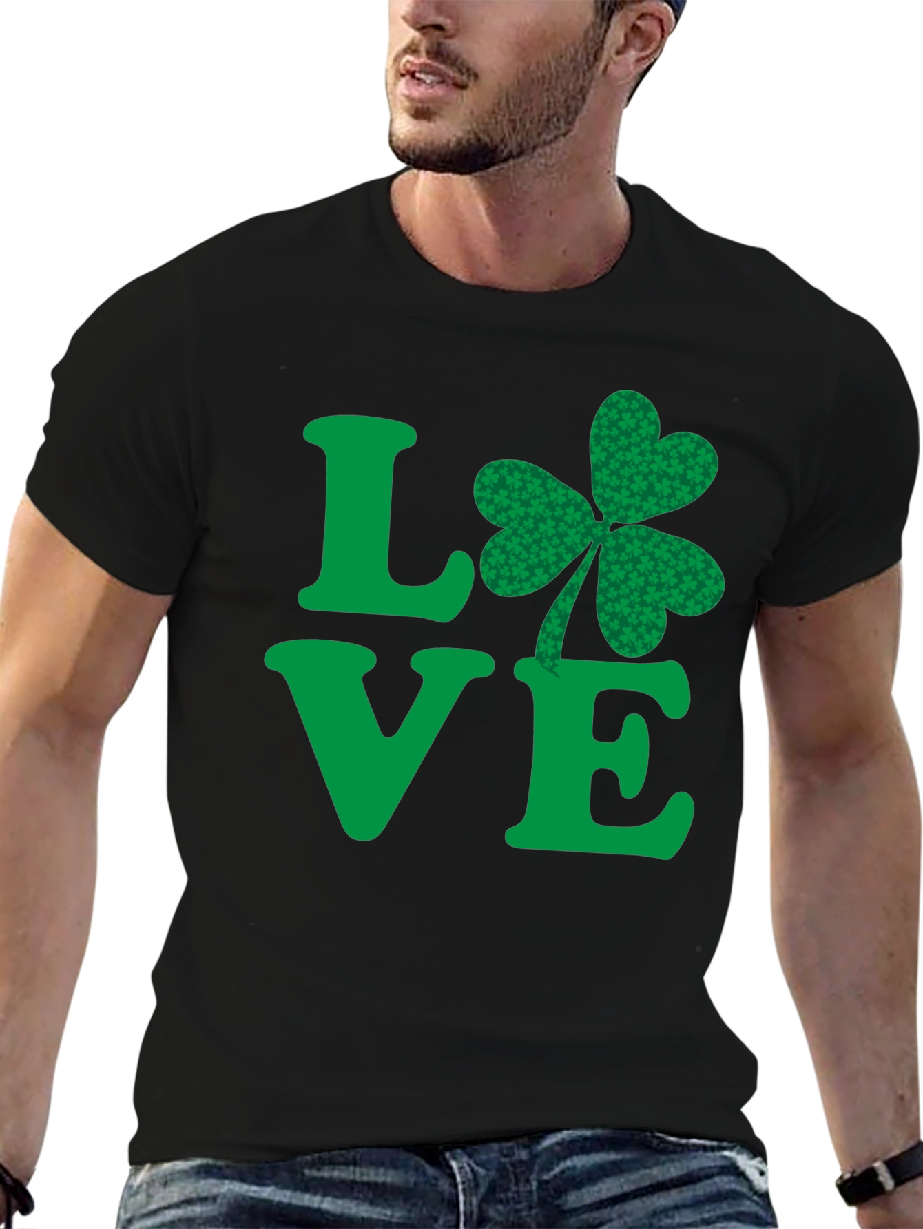 St Patricks Day Love Shamrock Mens T-Shirt