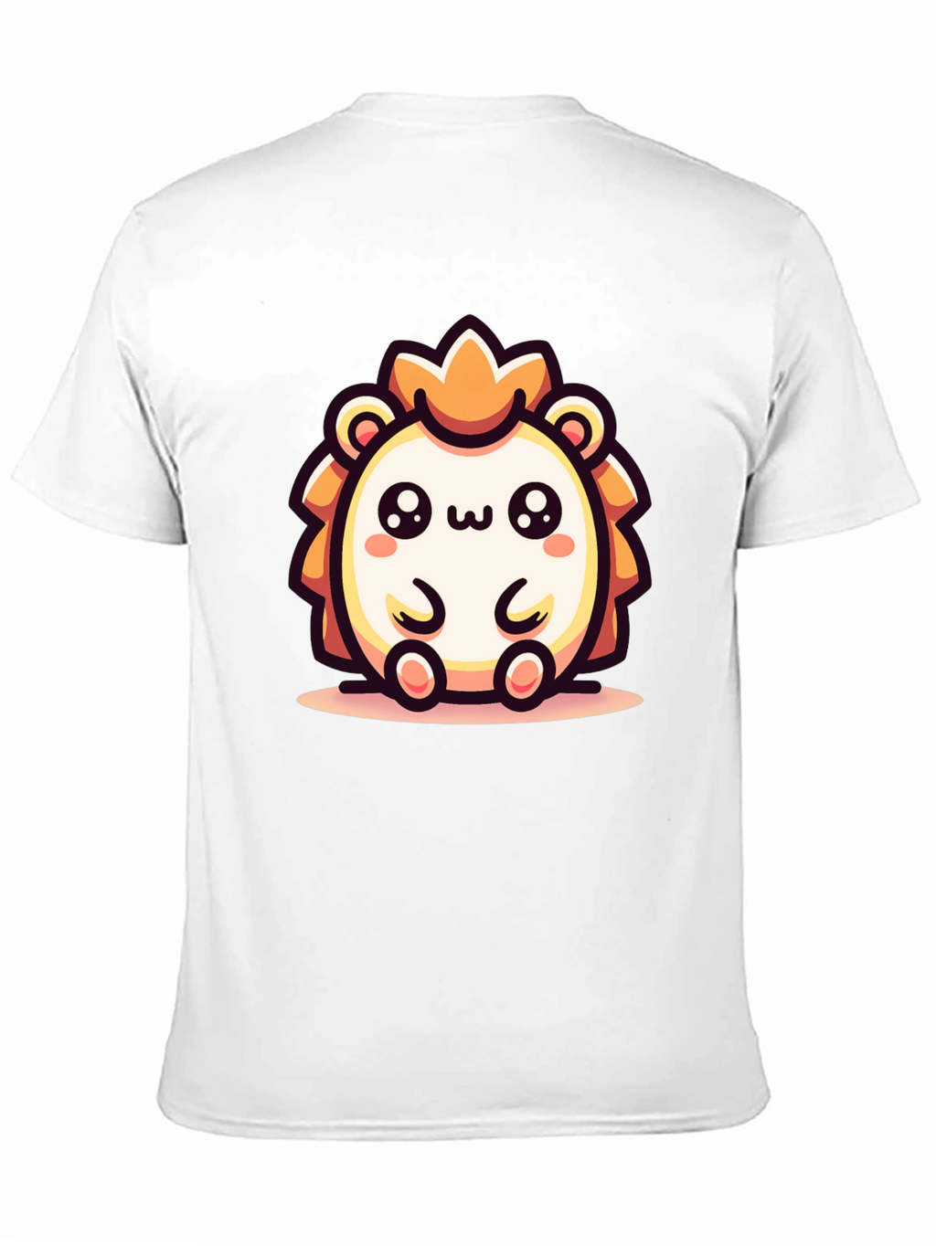 Kawaii Hedgehog Graphic Tee - Cute Cartoon Animal Shirt