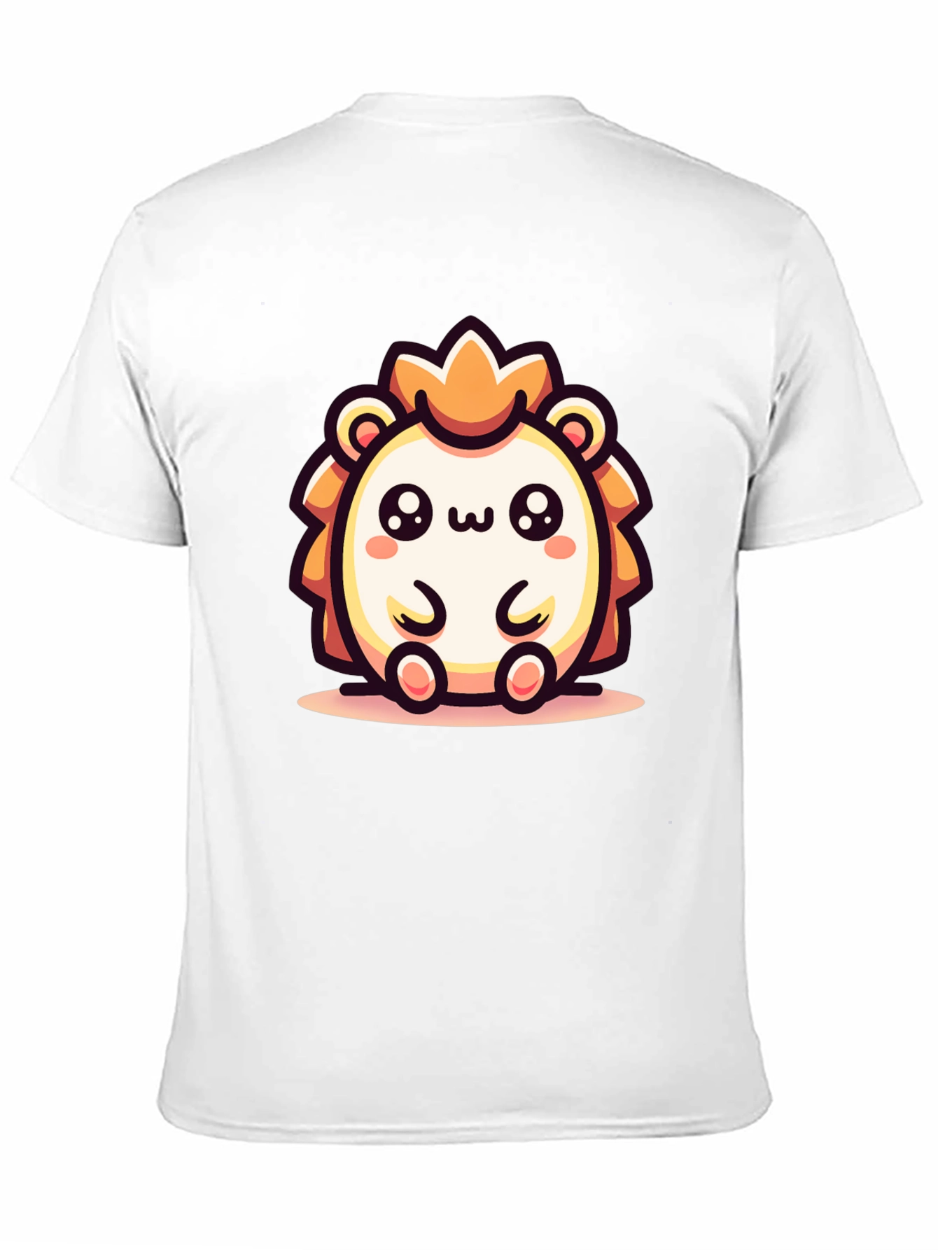 Kawaii Hedgehog Graphic Tee - Cute Cartoon Animal Shirt
