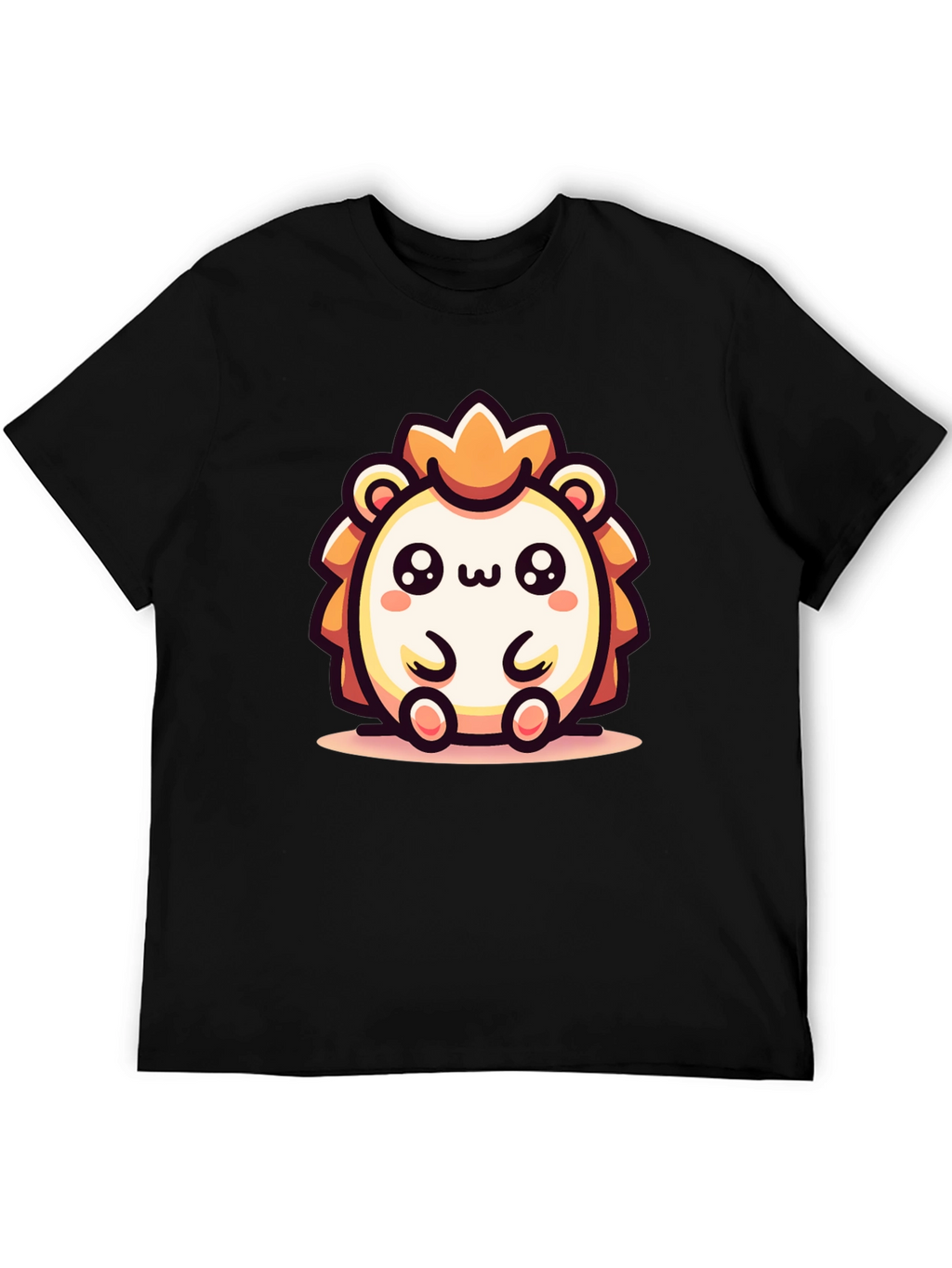 Kawaii Hedgehog Graphic Tee - Cute Cartoon Animal Shirt