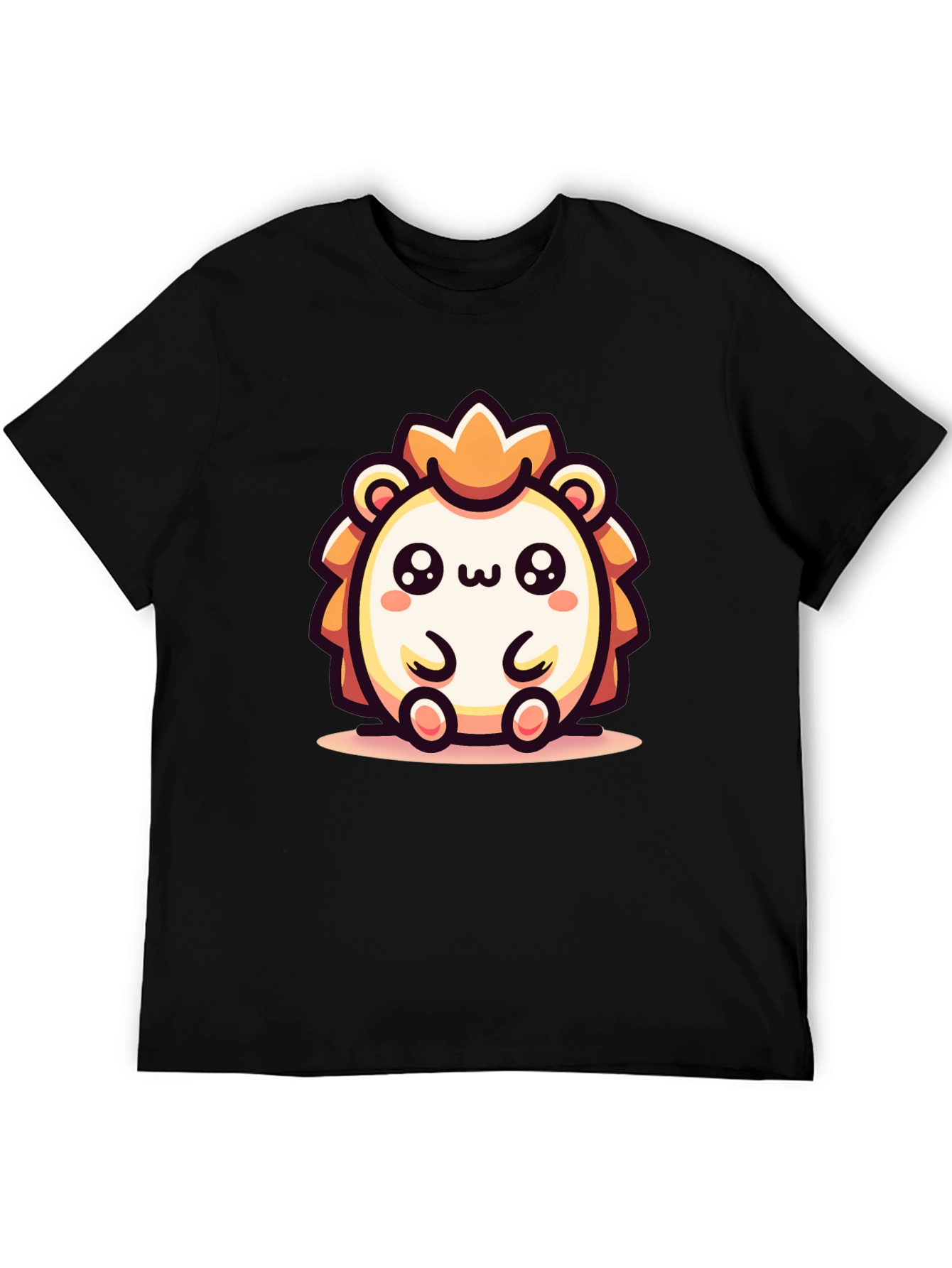 Kawaii Hedgehog Graphic Tee - Cute Cartoon Animal Shirt