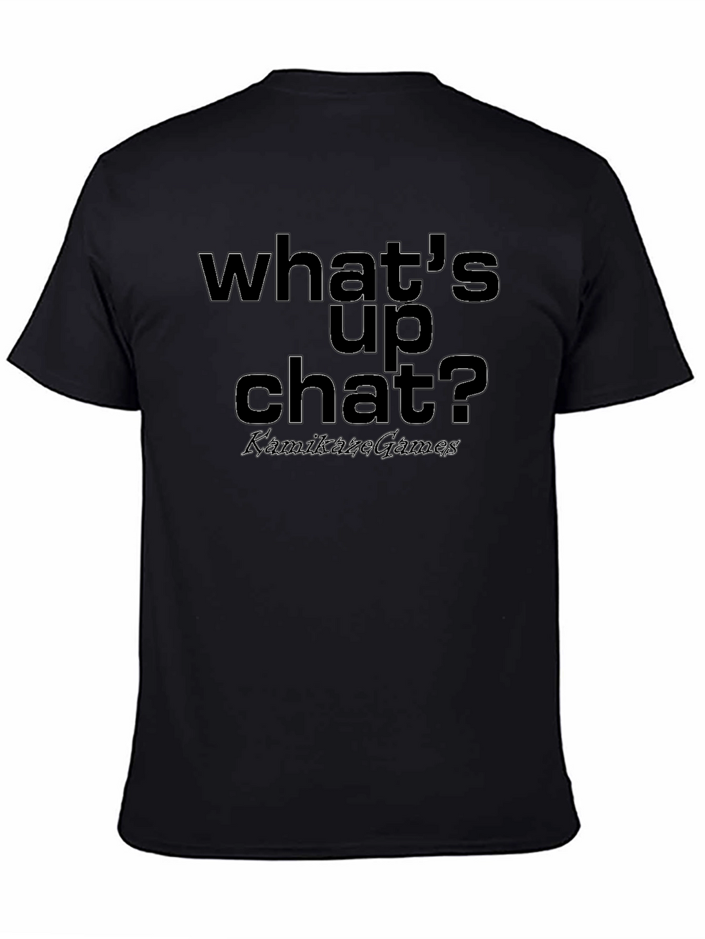 Whats Up Chat Black Graphic Tee