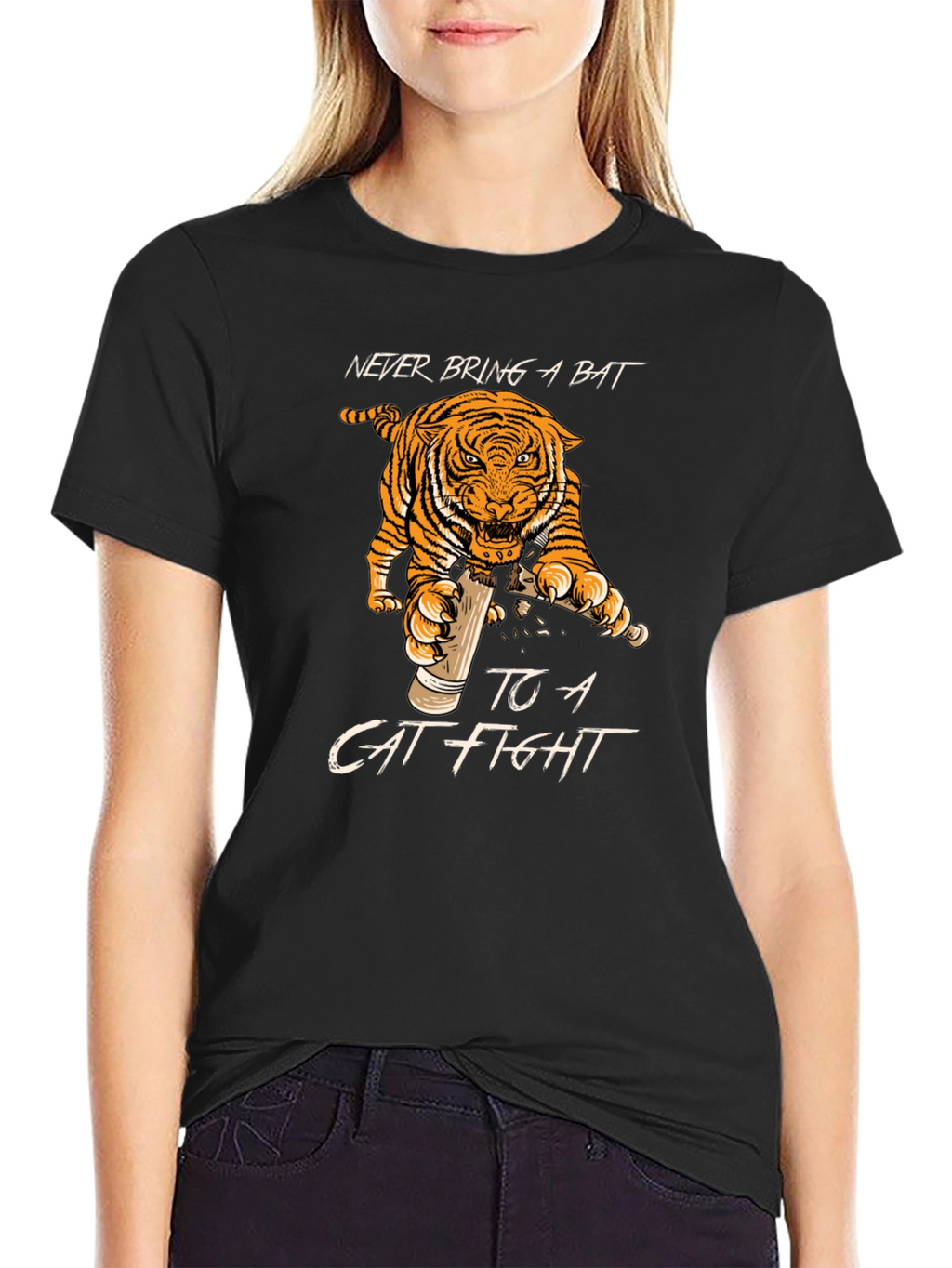 Never Bring a Bat Cat Fight T-Shirt