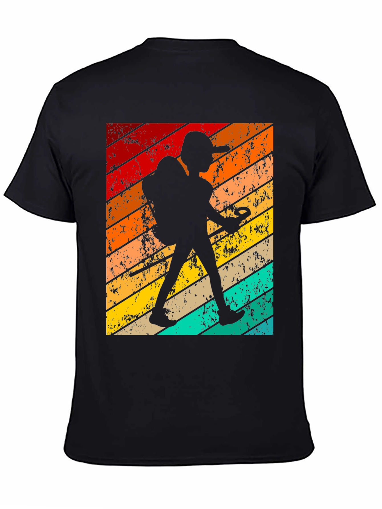 Retro Hiker Graphic Tee - Vintage Style Adventure T-Shirt