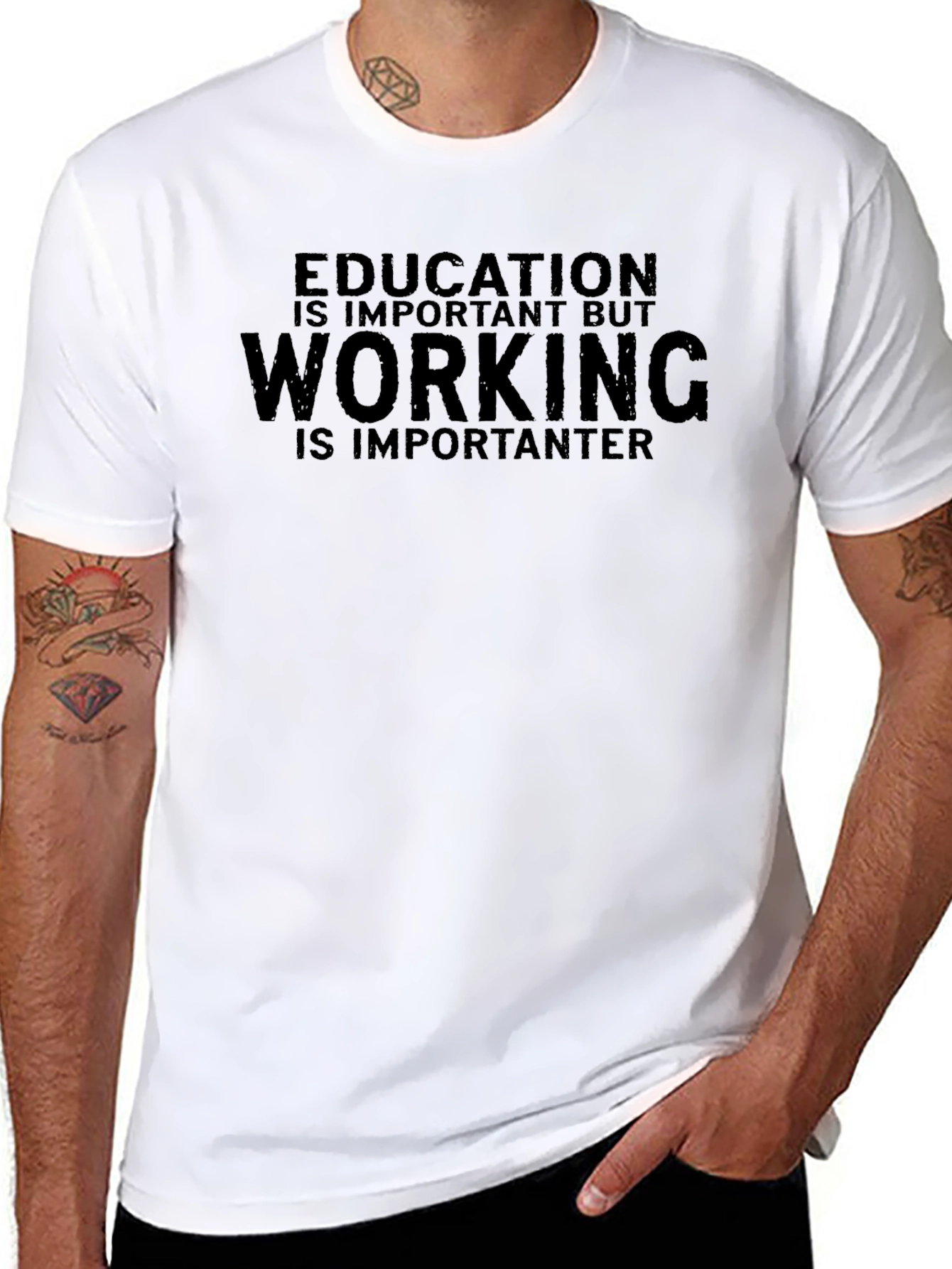 Education vs Working T-Shirt