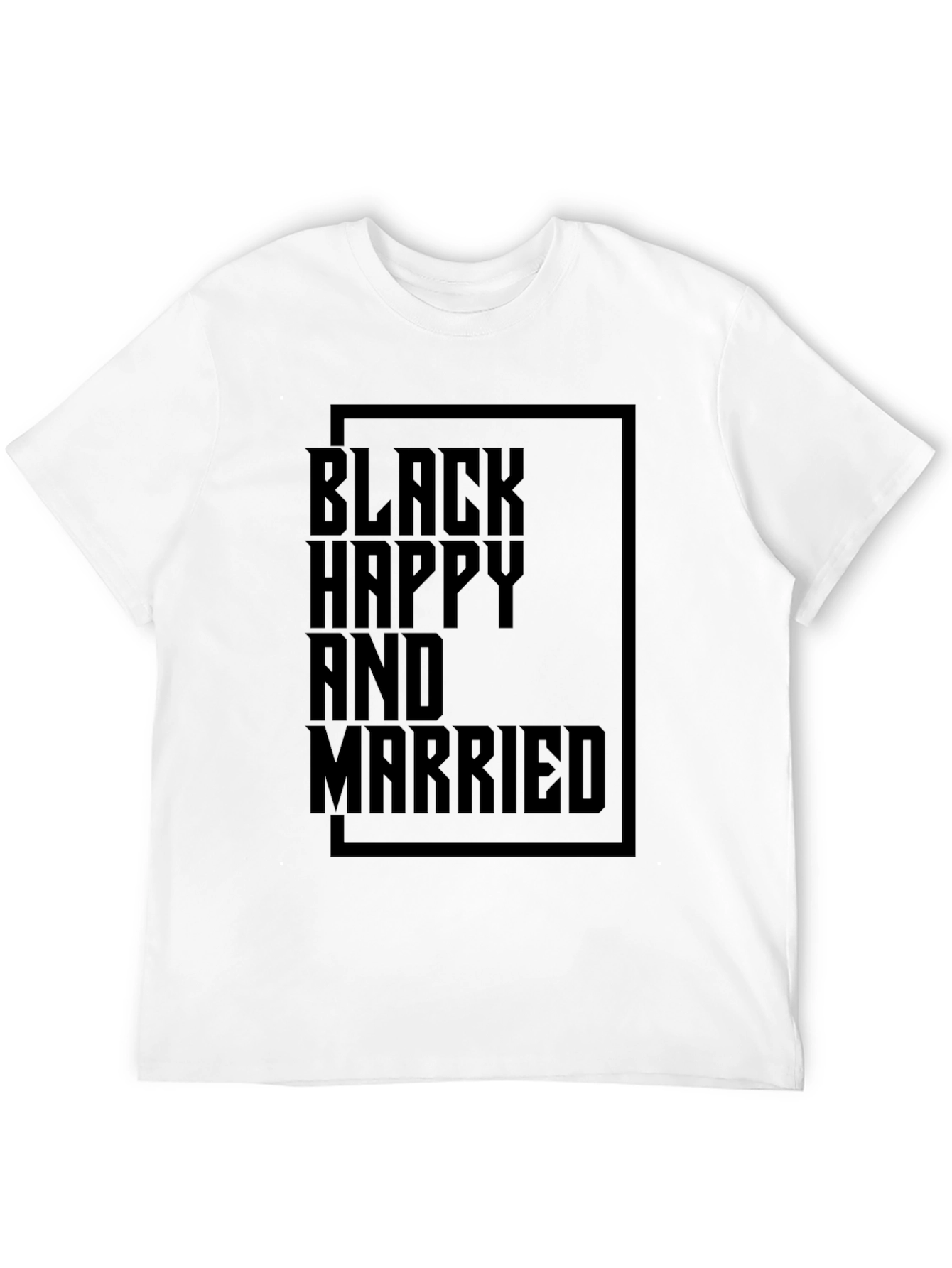 Black Happy and Married Graphic T-Shirt