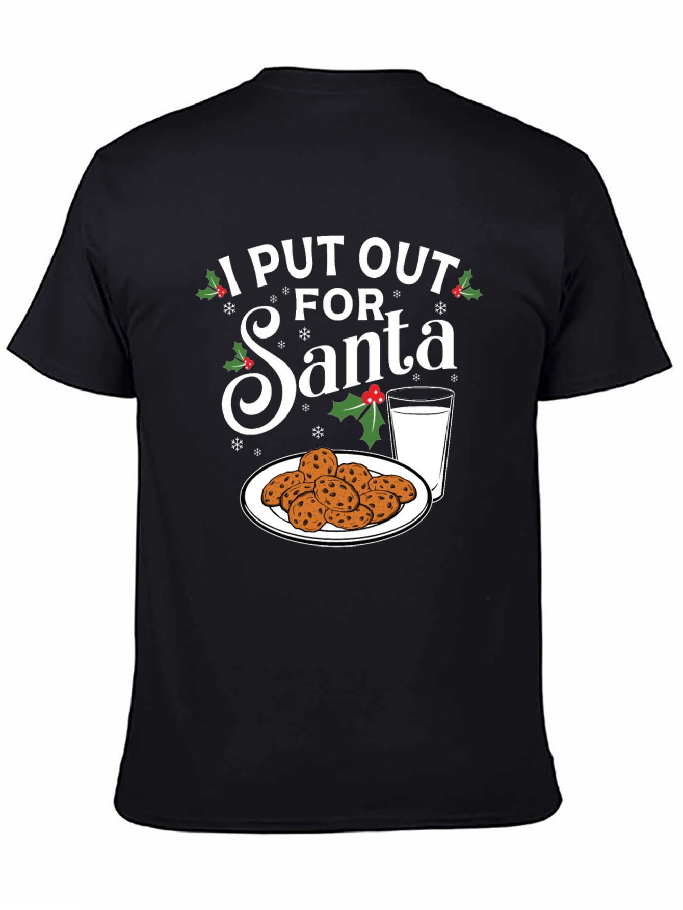 I Put Out For Santa T-Shirt Christmas Cookies and Milk