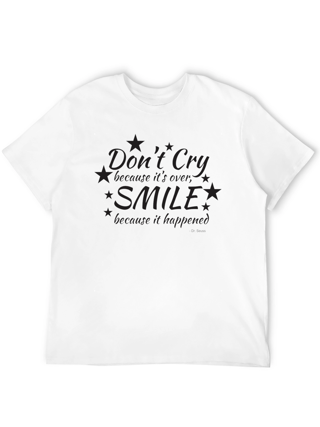 Dont Cry Smile Black T-Shirt