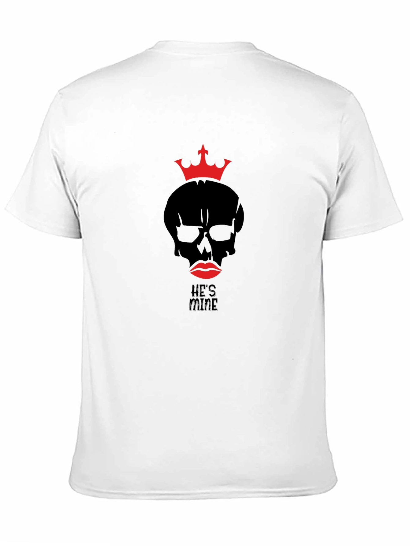 Hes Mine Skull Crown Graphic T-Shirt