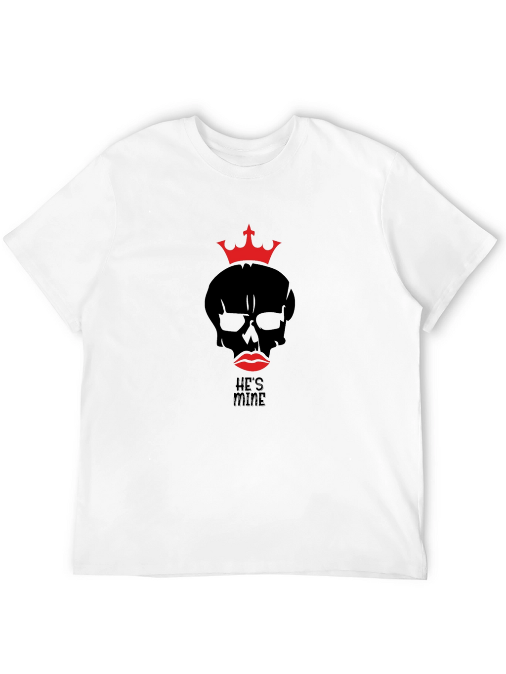 Hes Mine Skull Crown Graphic T-Shirt