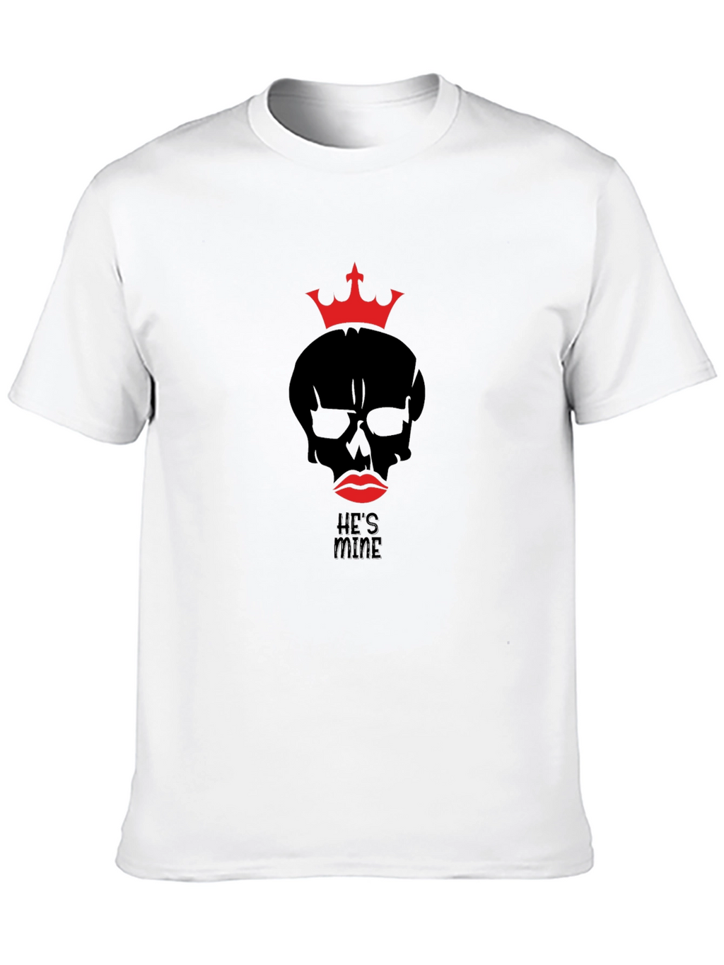 Hes Mine Skull Crown Graphic T-Shirt