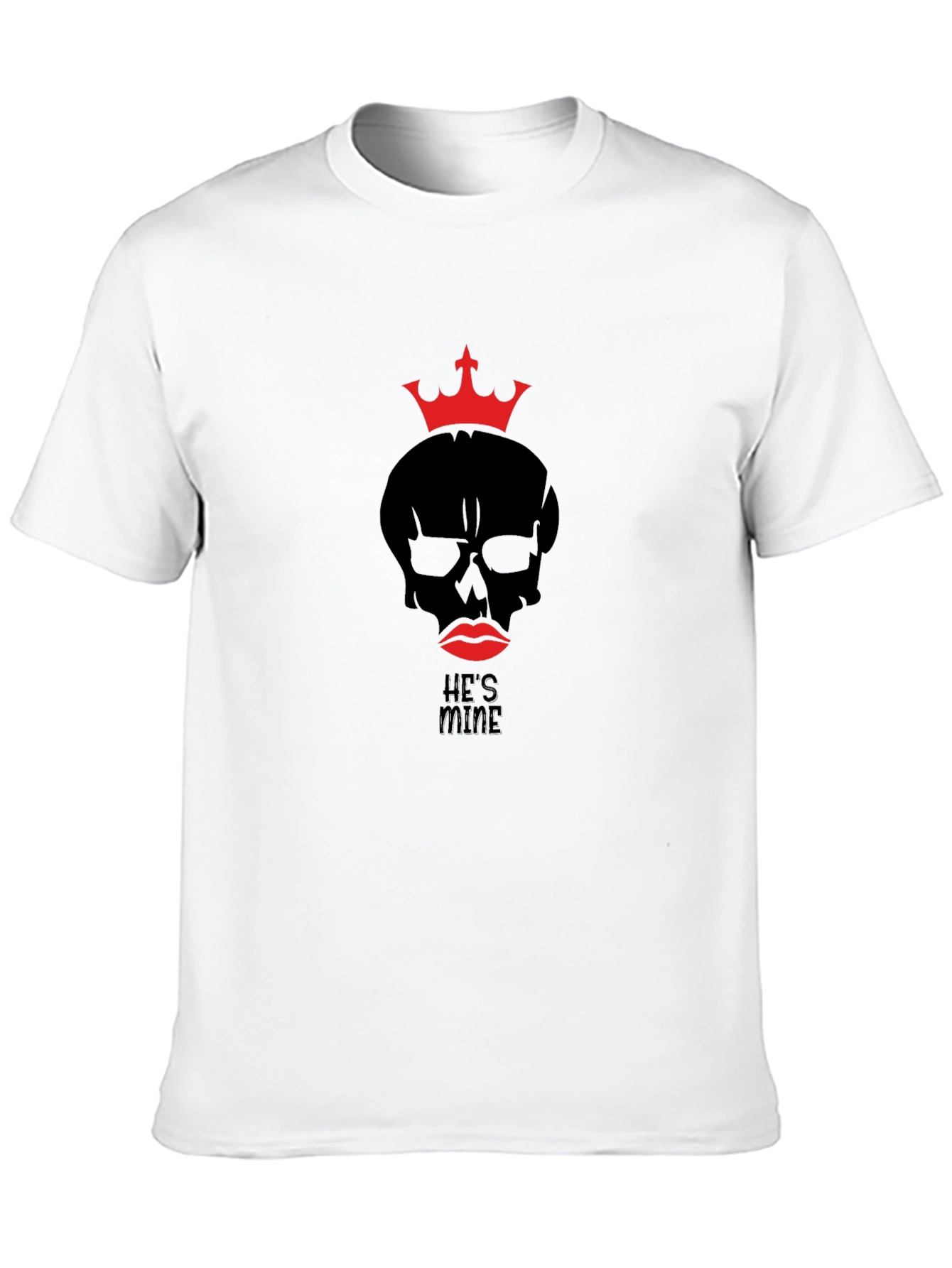 Hes Mine Skull Crown Graphic T-Shirt