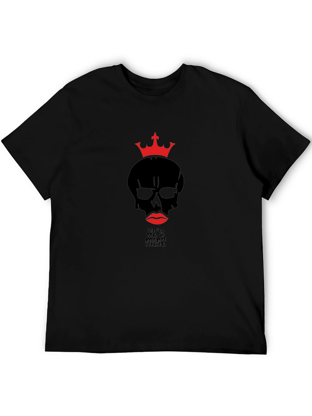 Hes Mine Skull Crown Graphic T-Shirt