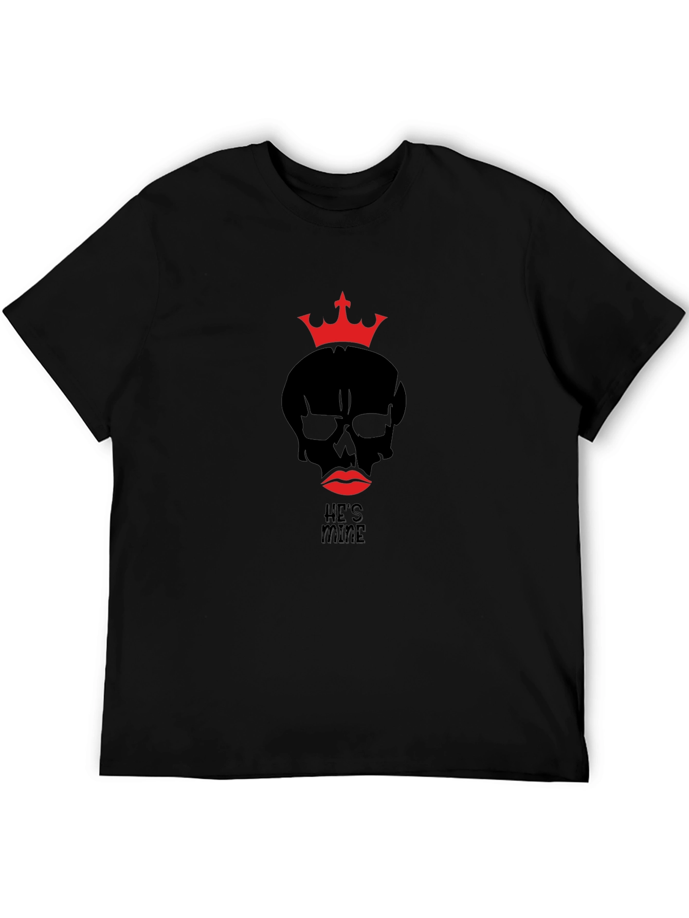 Hes Mine Skull Crown Graphic T-Shirt