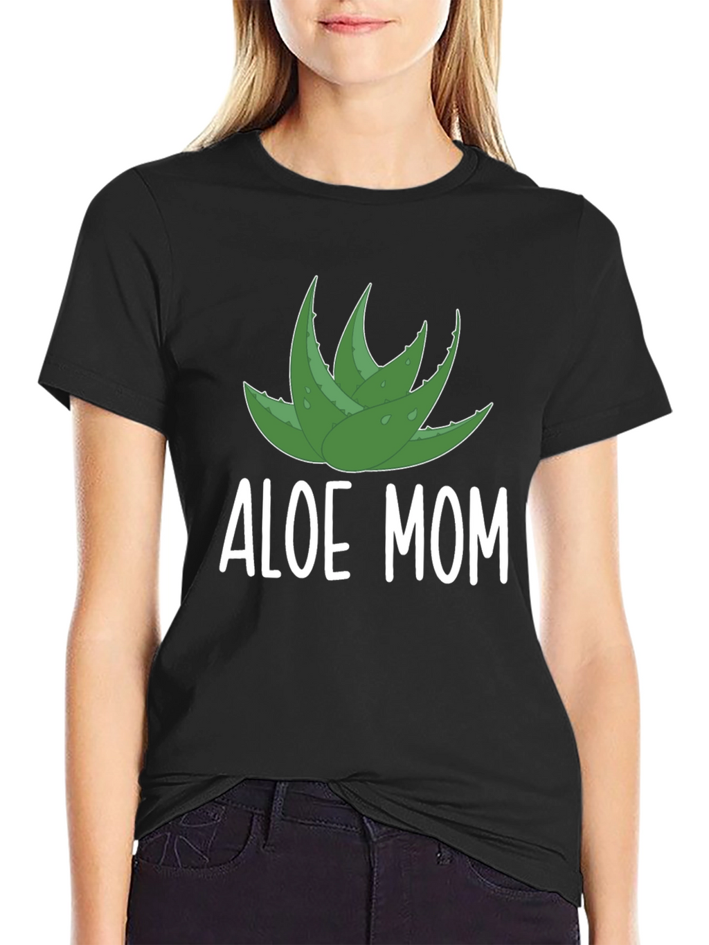 Aloe Mom Graphic T-Shirt - Black