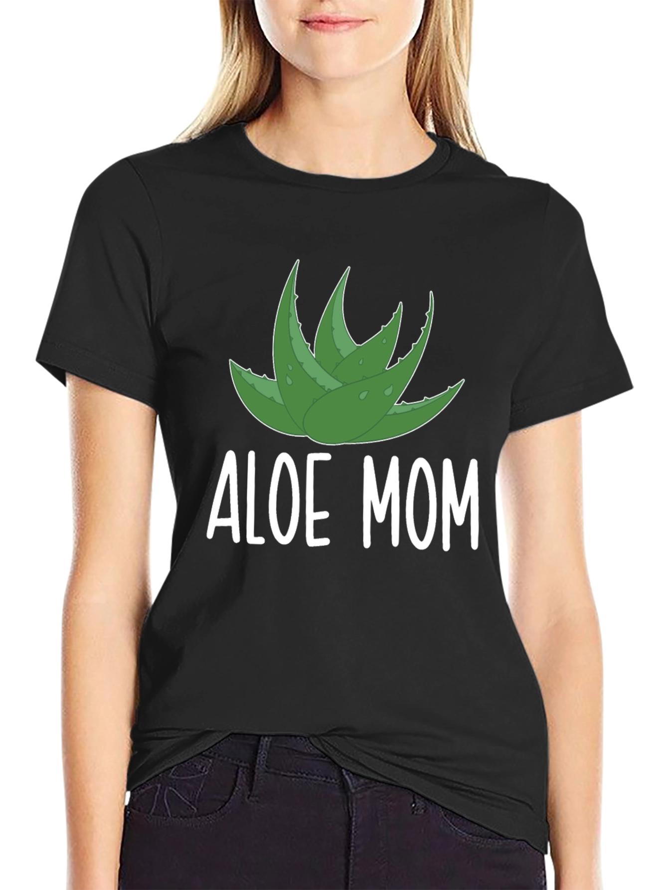 Aloe Mom Graphic T-Shirt - Black