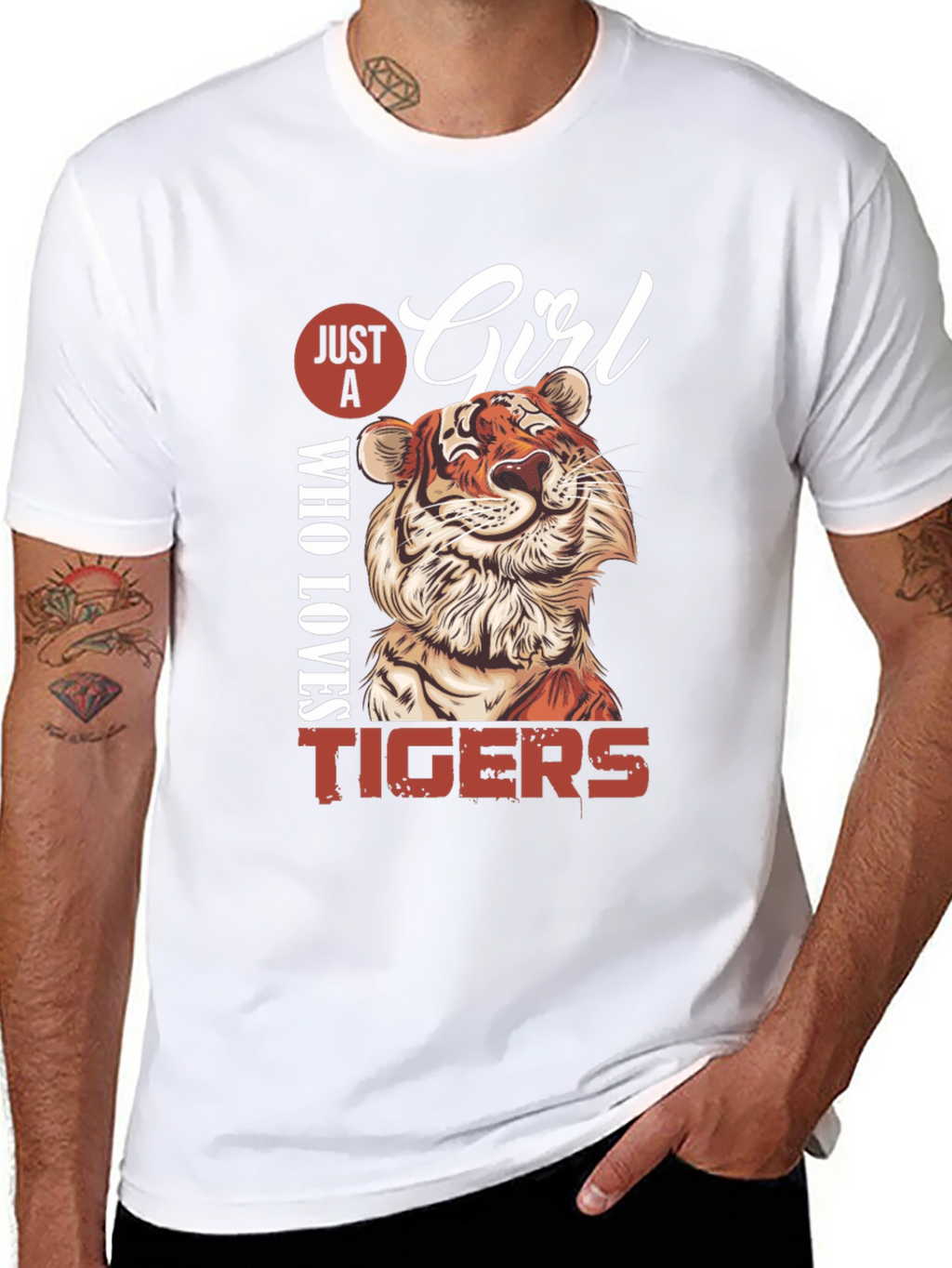 Just A Girl Who Loves Tigers Graphic Tee