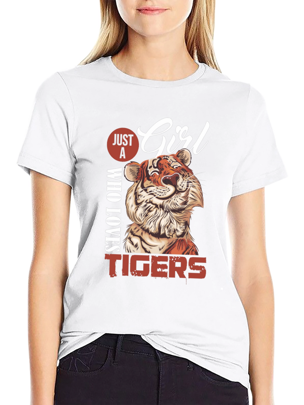 Just A Girl Who Loves Tigers Graphic Tee
