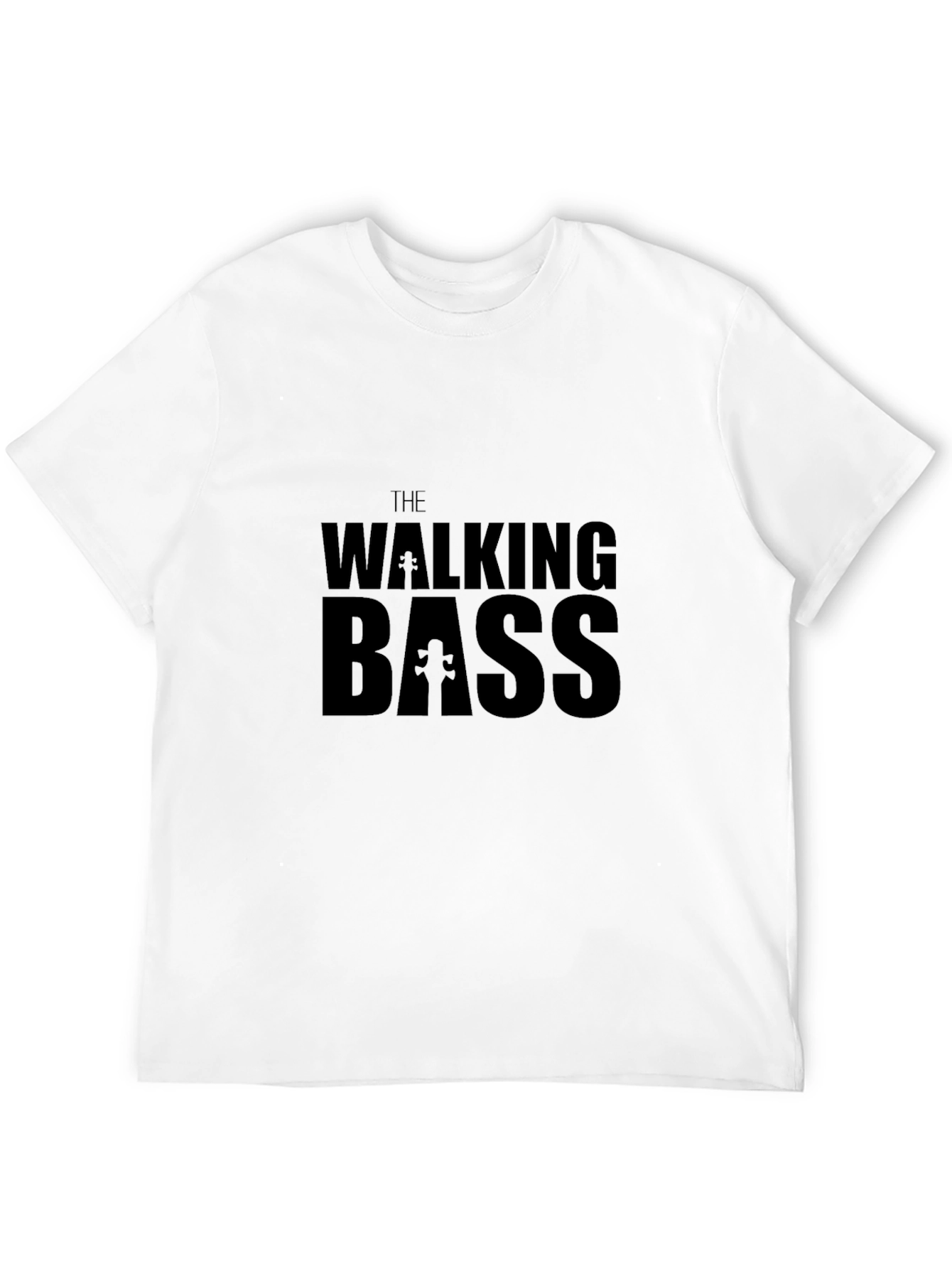 The Walking Bass Black T-Shirt - Funny Music Tee