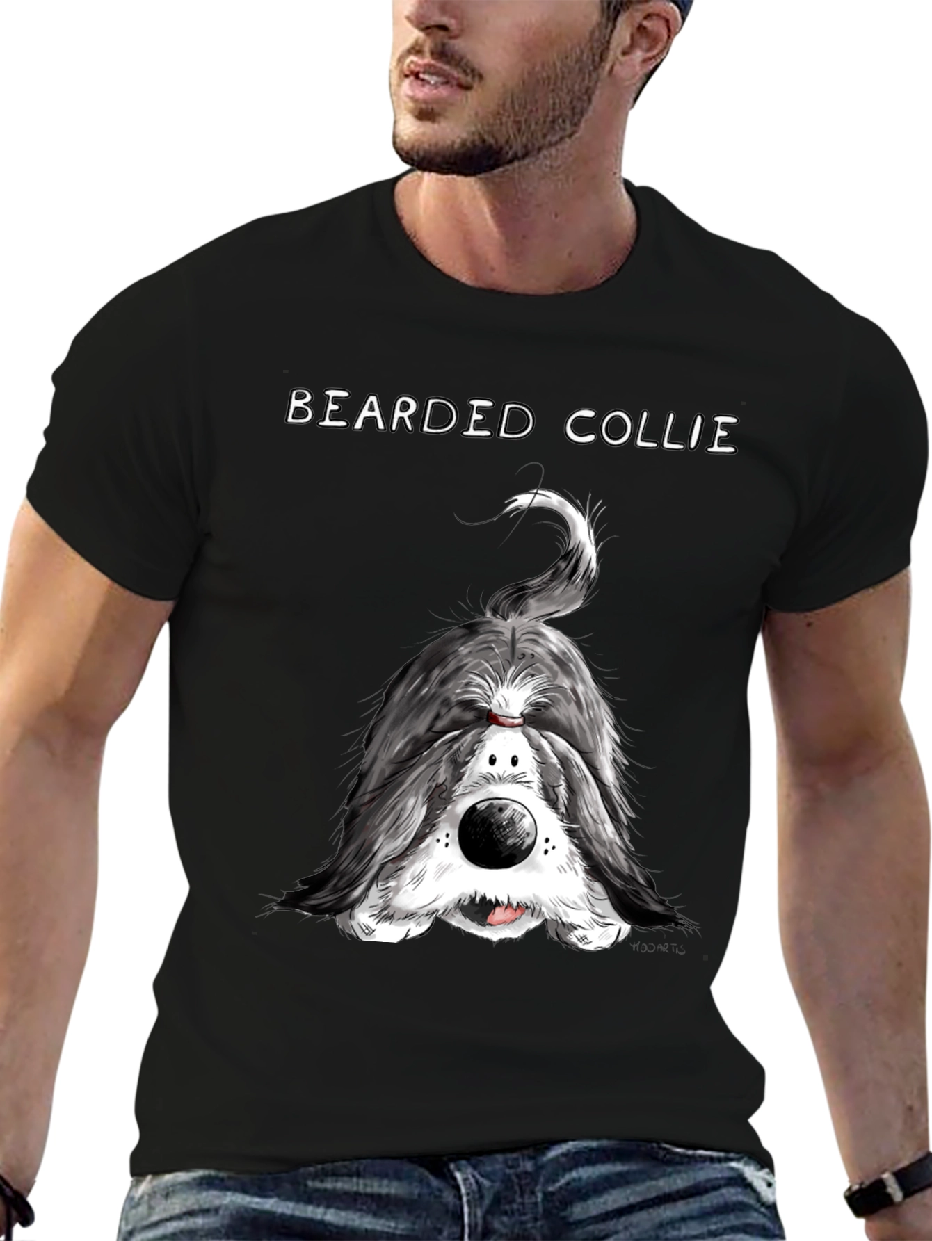 Bearded Collie T-Shirt - Funny Dog Portrait Tee