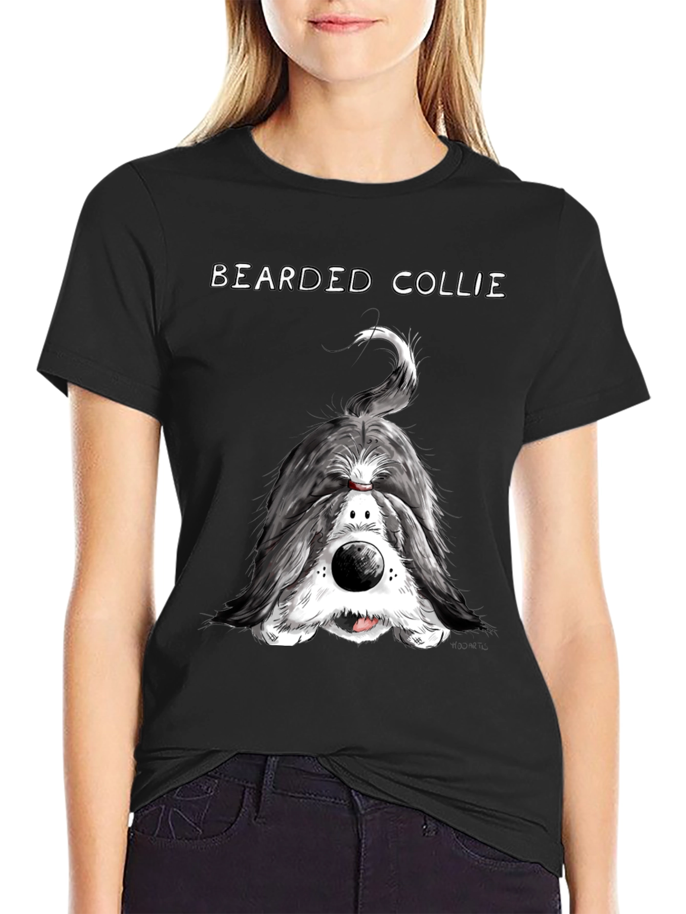 Bearded Collie T-Shirt - Funny Dog Portrait Tee