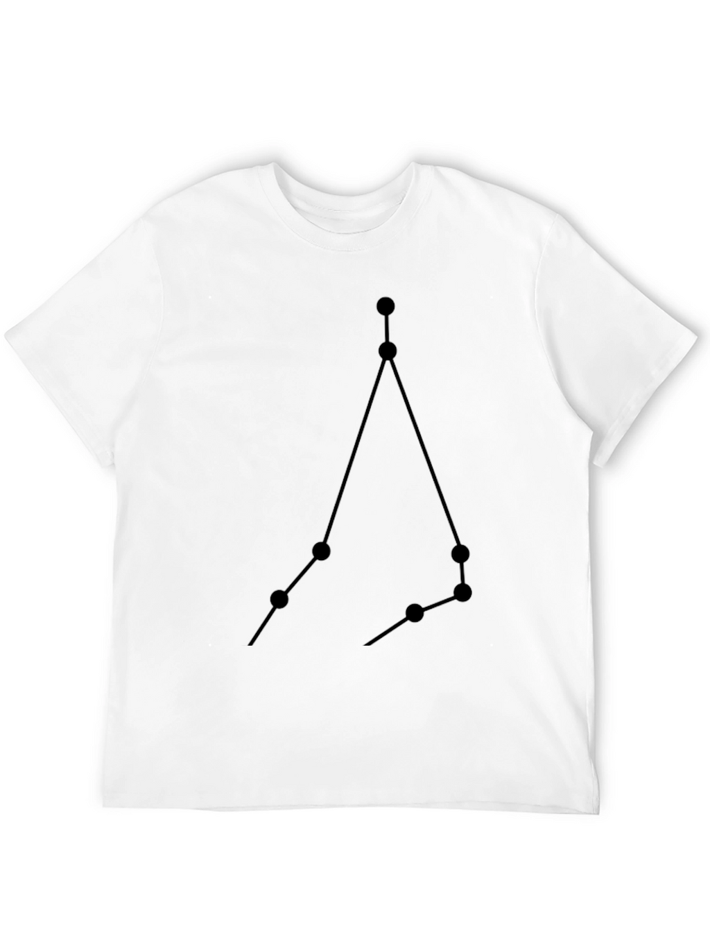 Aries Constellation Graphic Tee - Zodiac Black T-Shirt