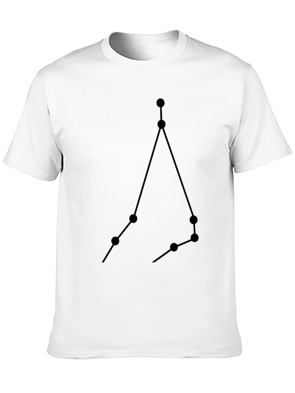 Aries Constellation Graphic Tee - Zodiac Black T-Shirt