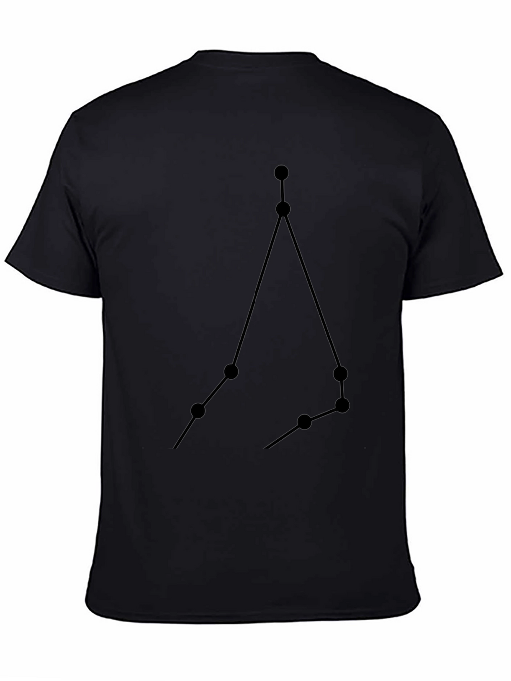 Aries Constellation Graphic Tee - Zodiac Black T-Shirt