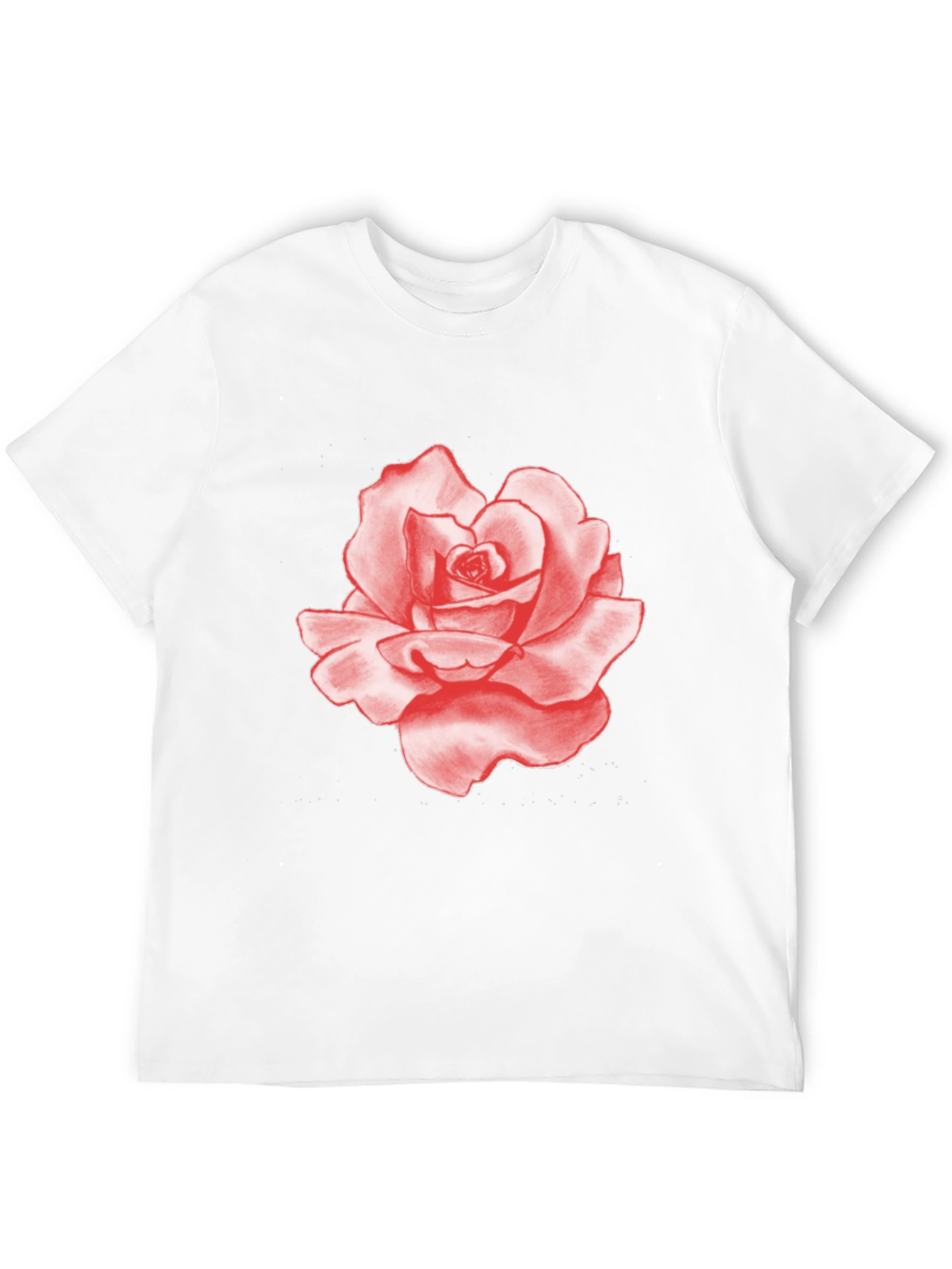 Red Rose Graphic Print Black T-Shirt