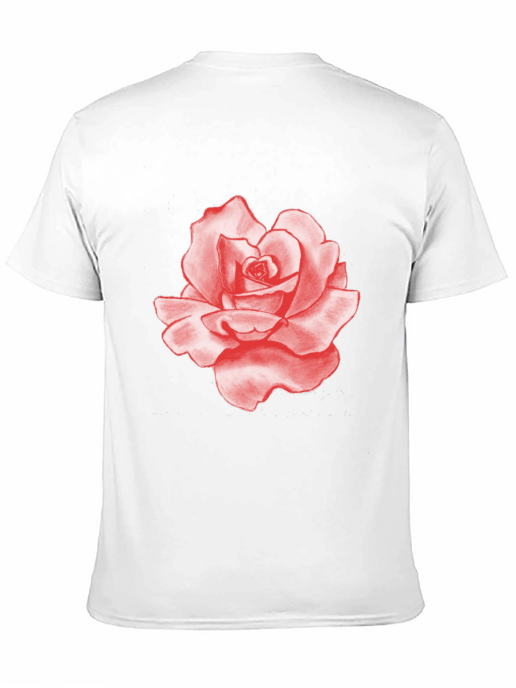 Red Rose Graphic Print Black T-Shirt
