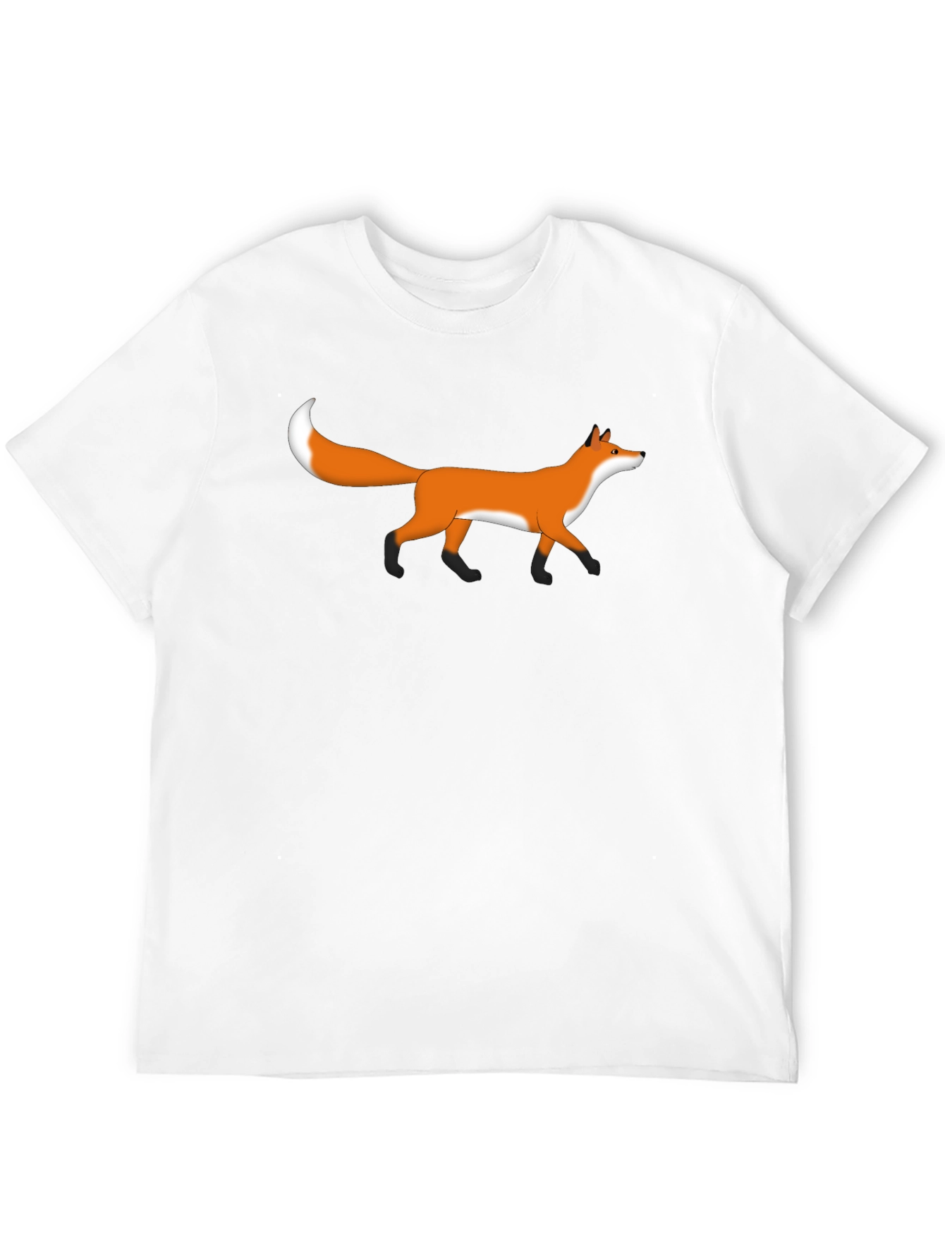 Fox Graphic Tee - Black Casual T-Shirt