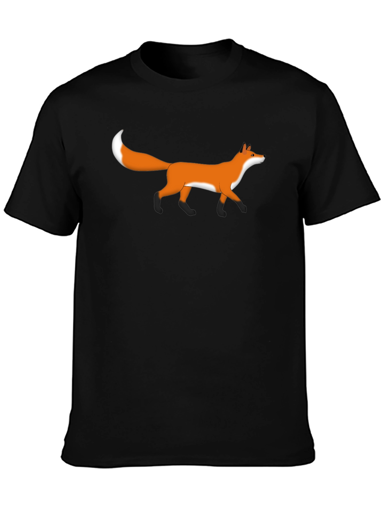 Fox Graphic Tee - Black Casual T-Shirt