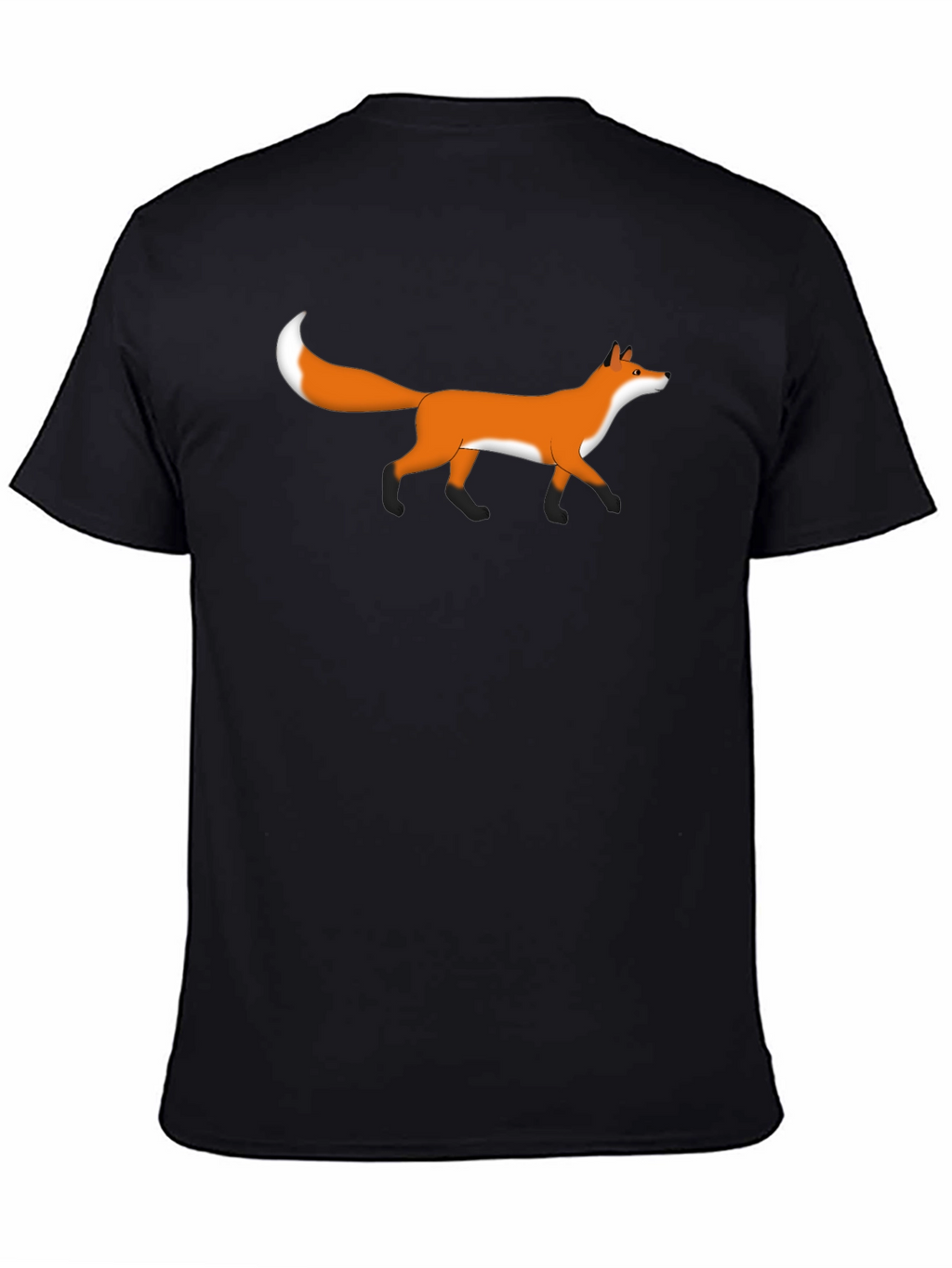 Fox Graphic Tee - Black Casual T-Shirt