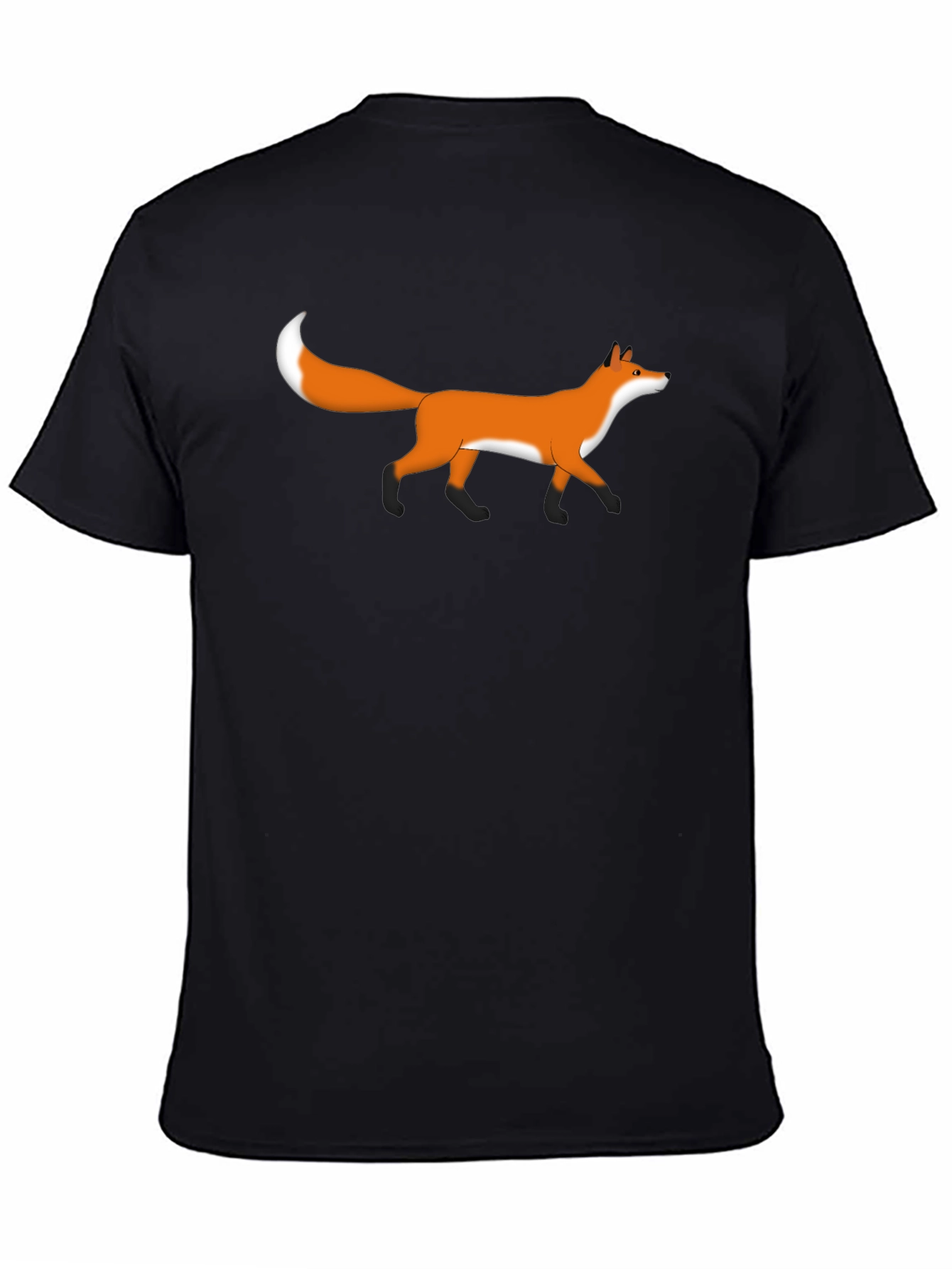 Fox Graphic Tee - Black Casual T-Shirt