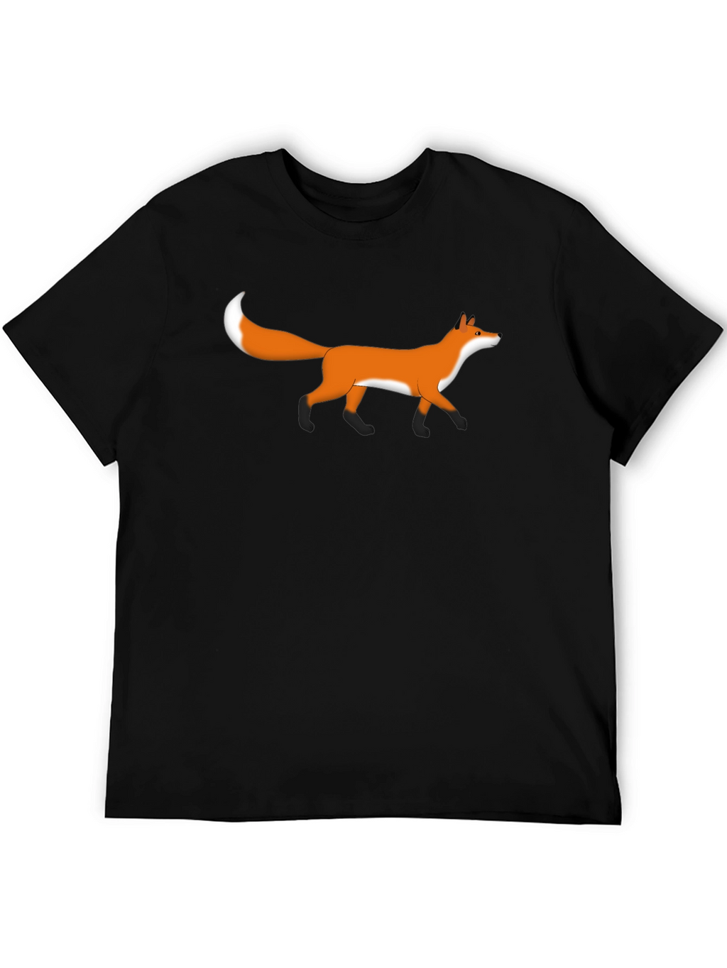 Fox Graphic Tee - Black Casual T-Shirt