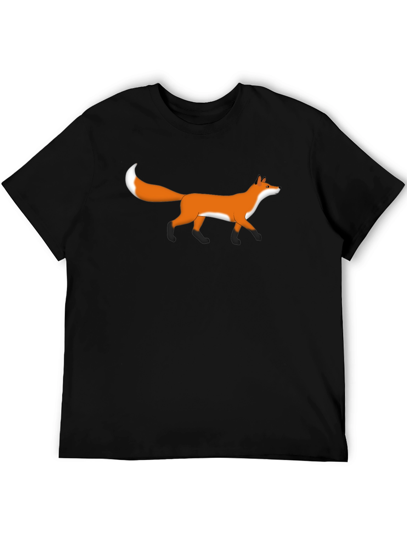 Fox Graphic Tee - Black Casual T-Shirt
