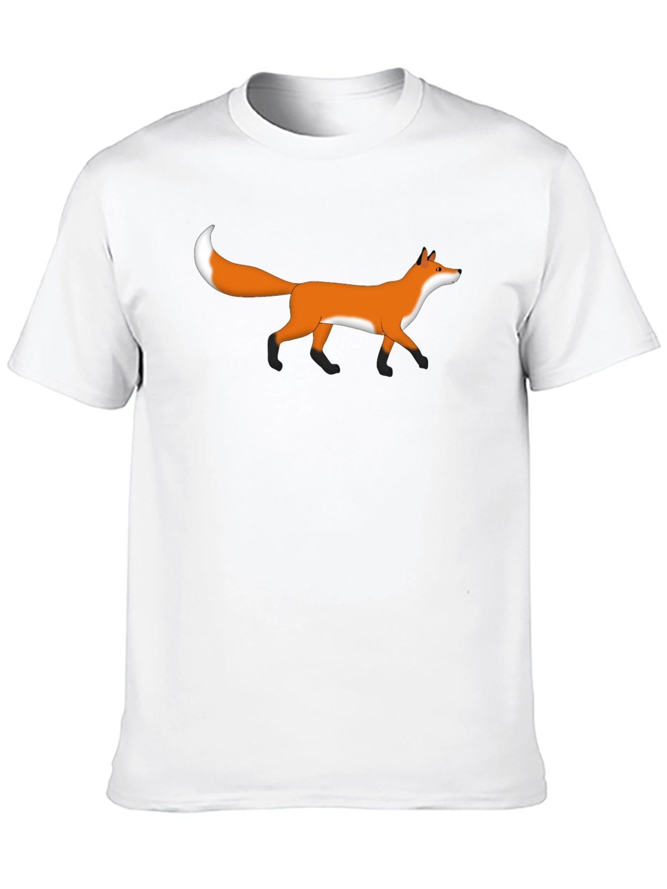 Fox Graphic Tee - Black Casual T-Shirt