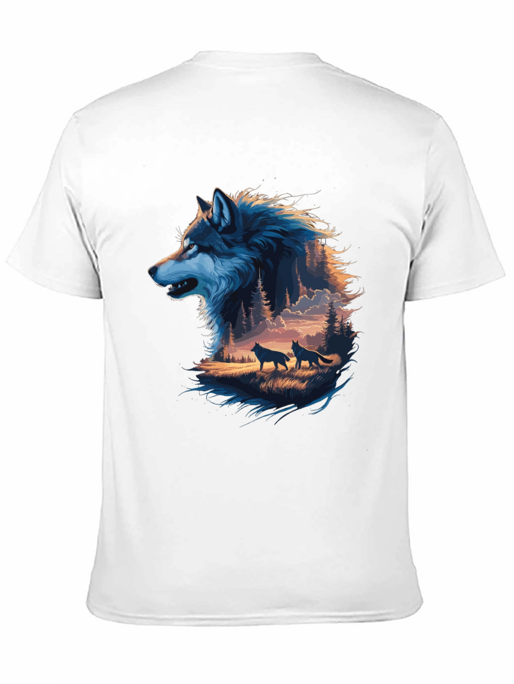 Wolf Pack Graphic Tee - Mens Black T-Shirt