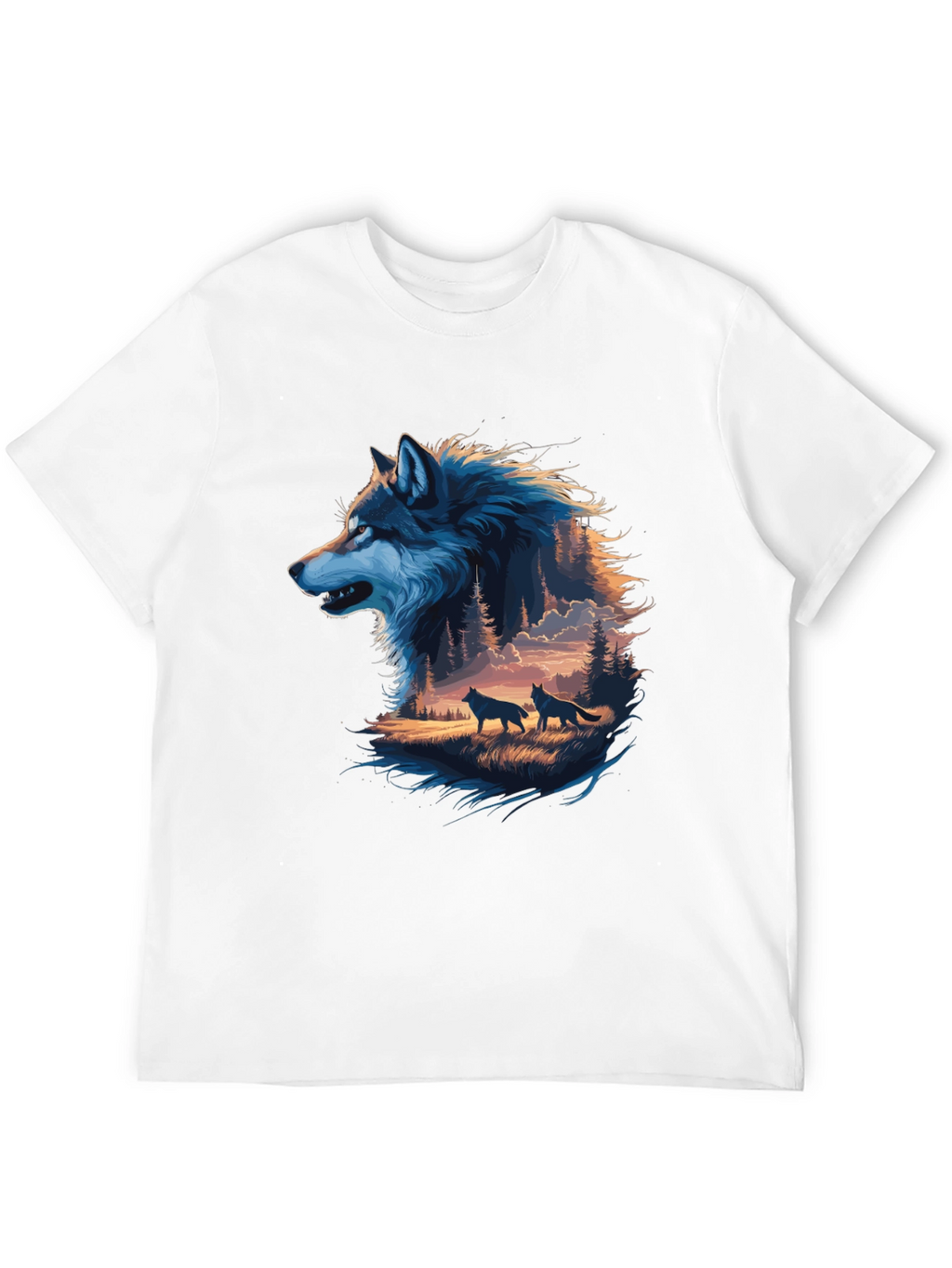 Wolf Pack Graphic Tee - Mens Black T-Shirt