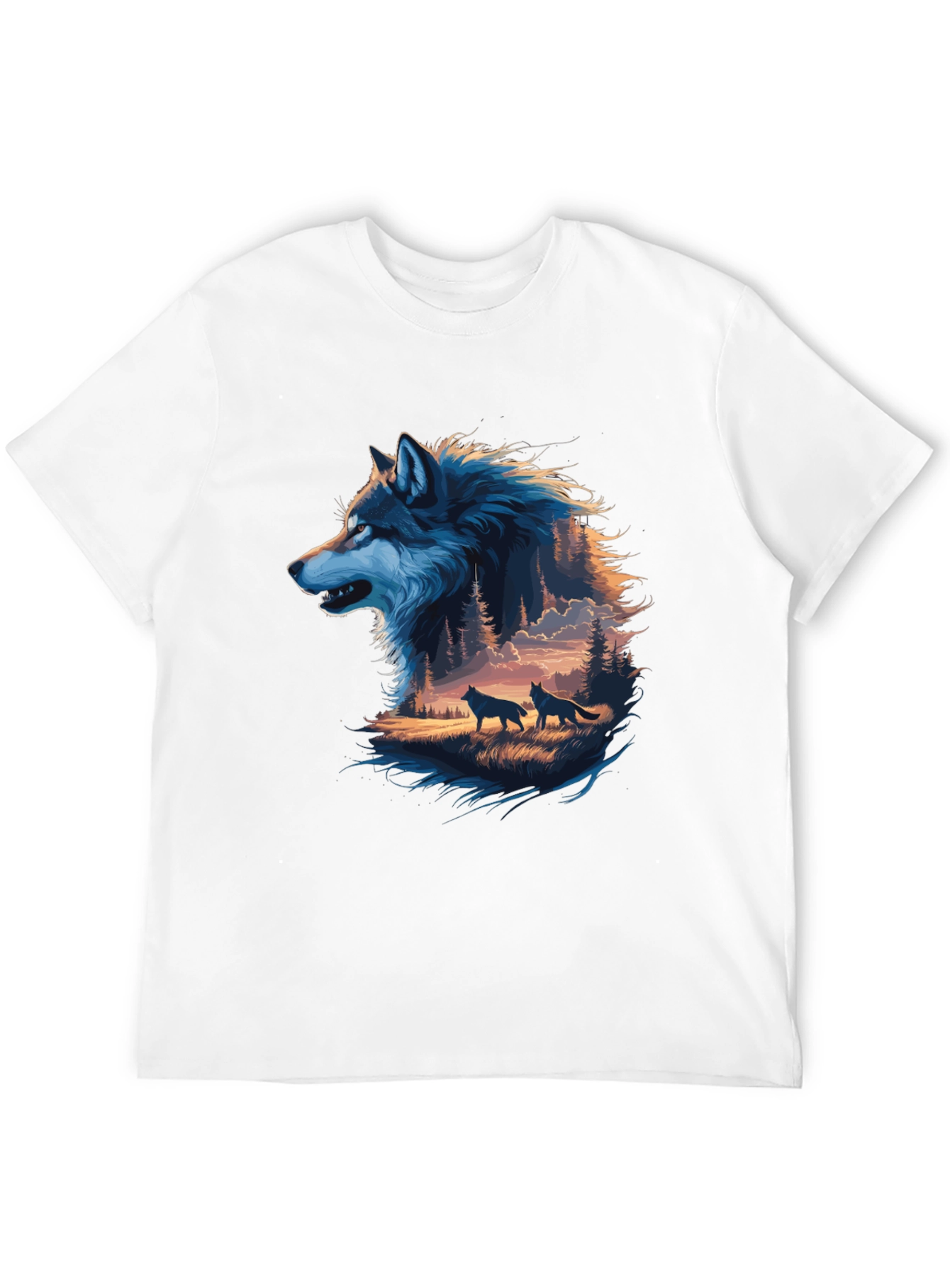 Wolf Pack Graphic Tee - Mens Black T-Shirt