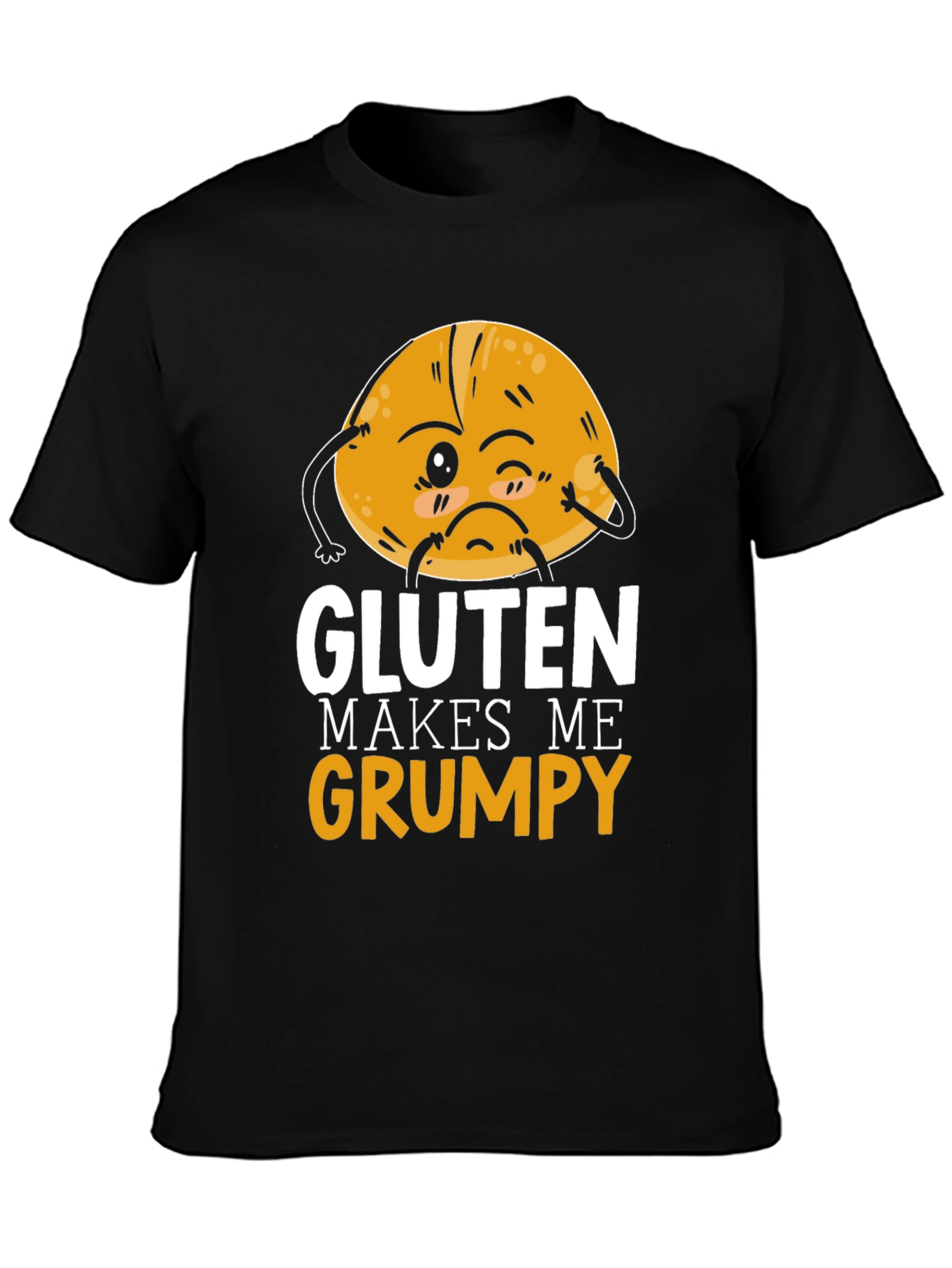 Gluten Makes Me Grumpy T-Shirt - Funny Food Allergy Tee